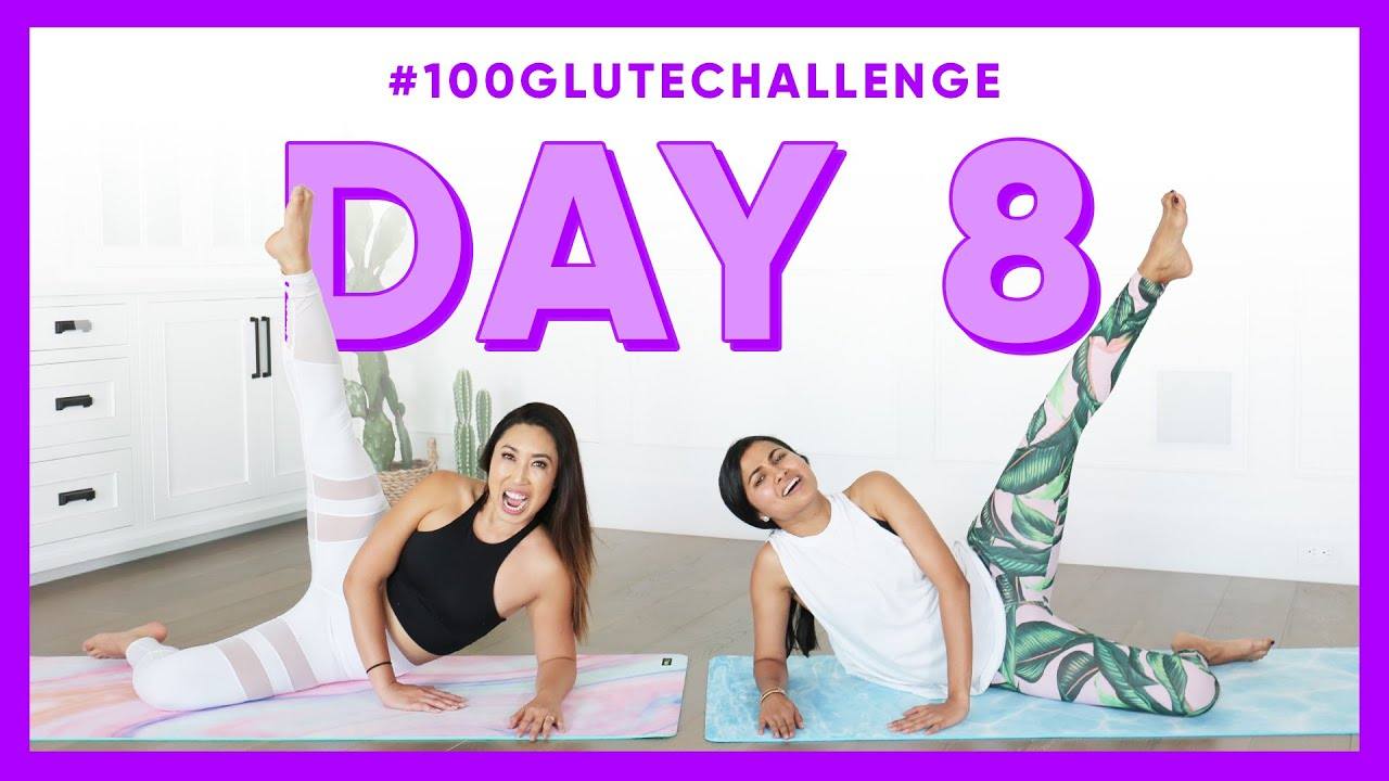 Day 8: Clamshell Kick - 100 Glute Challenge with Vidya Vox
