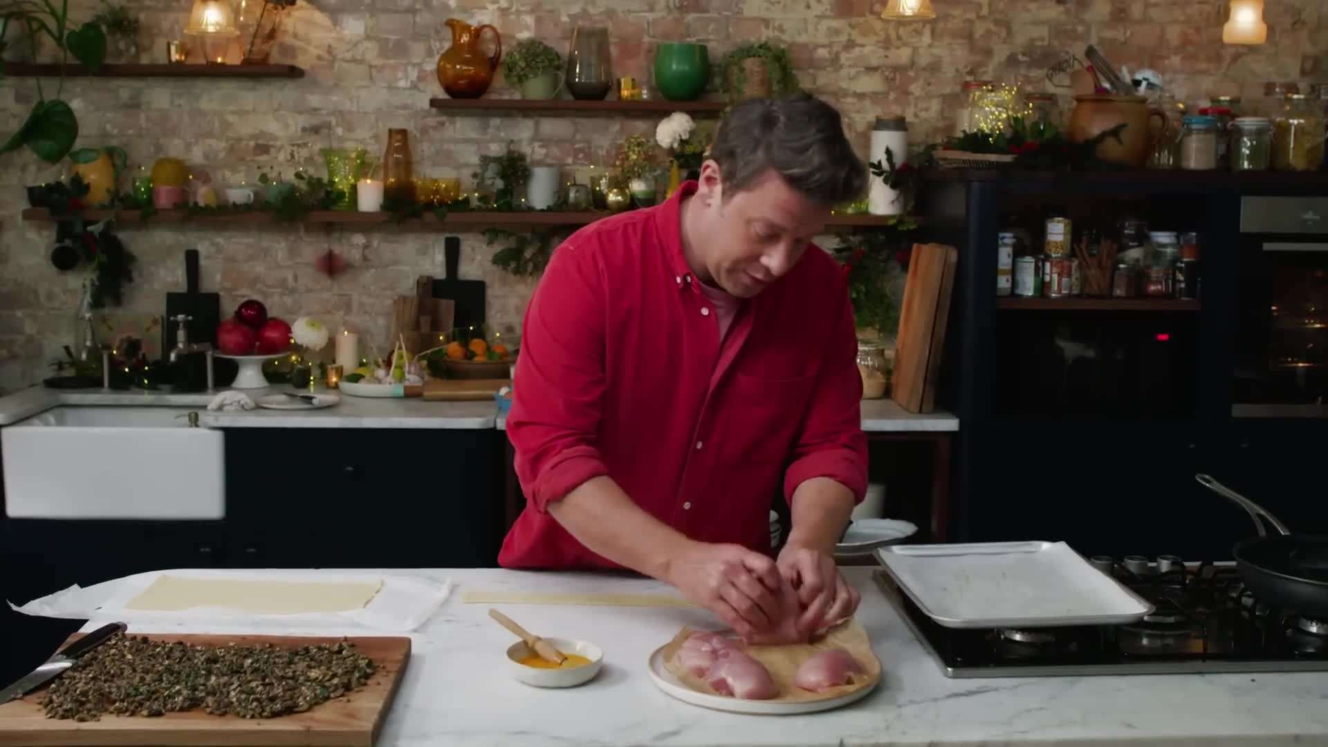 Serving the dish with a glass of white wine