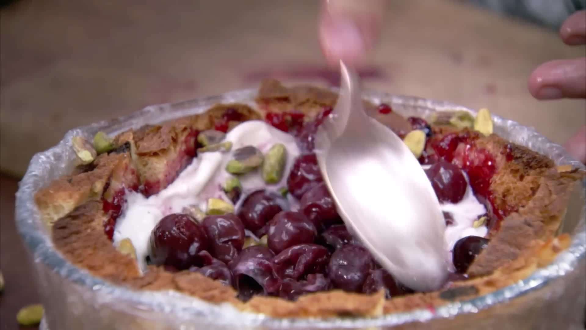 Cranberry and orange trifle