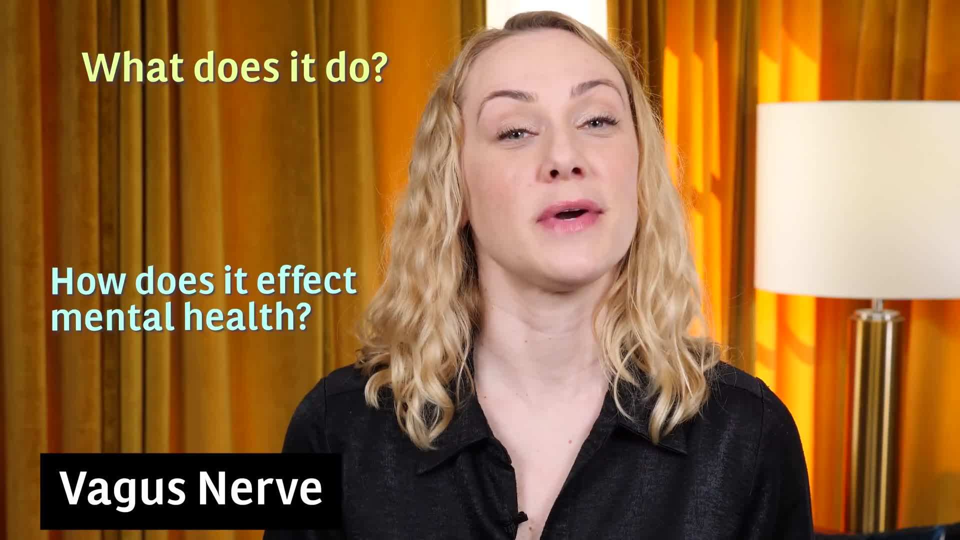 Illustration of the vagus nerve and its location in the body