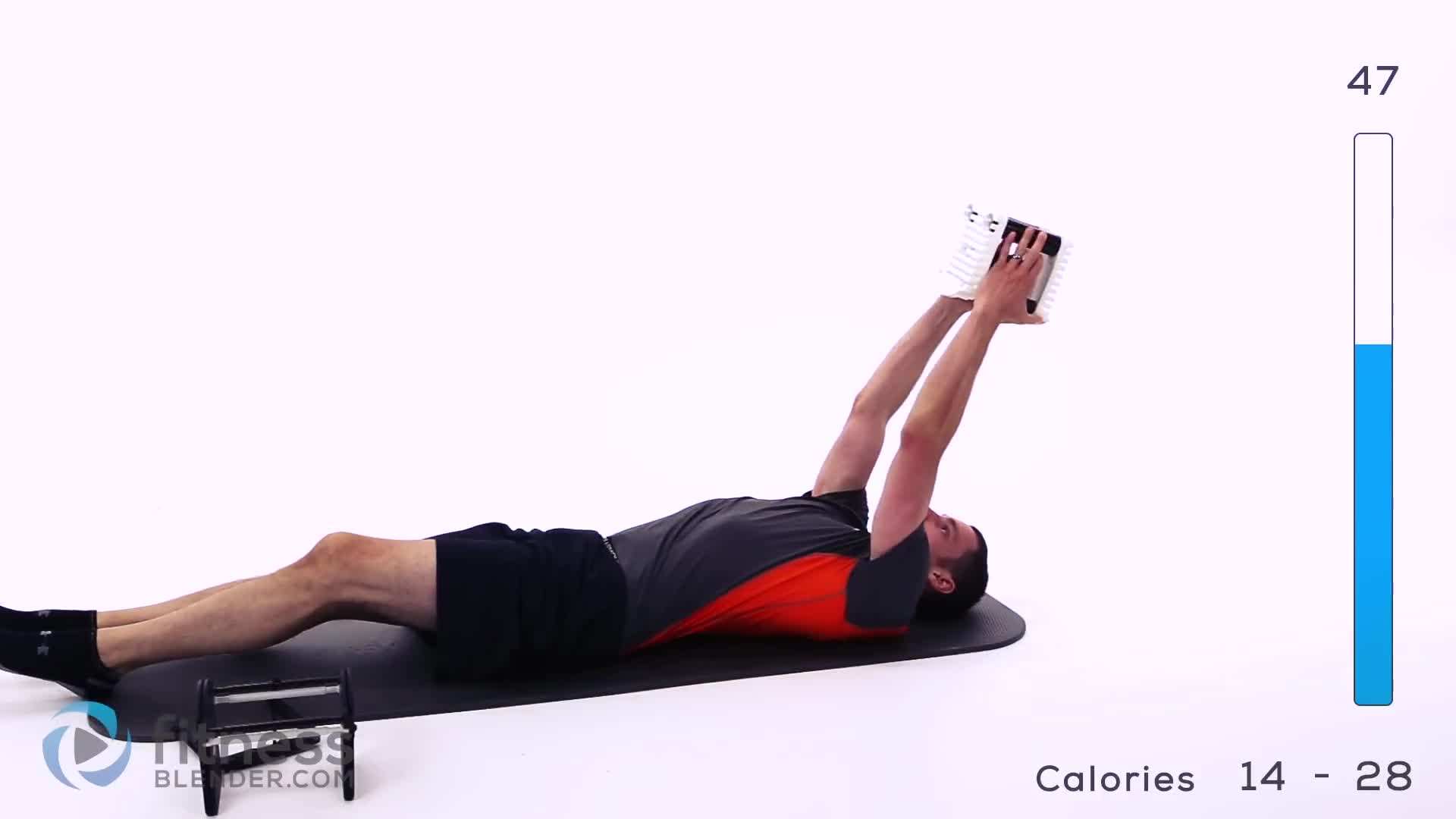 Engage your entire core with a weighted plank