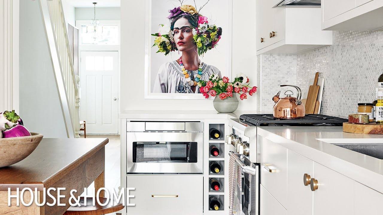 Kitchen Makeover: A White Kitchen With Striking Art - House & Home Magazine