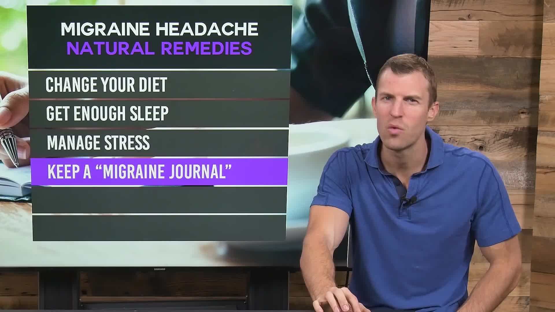 Image of a person keeping a migraine diary to track triggers