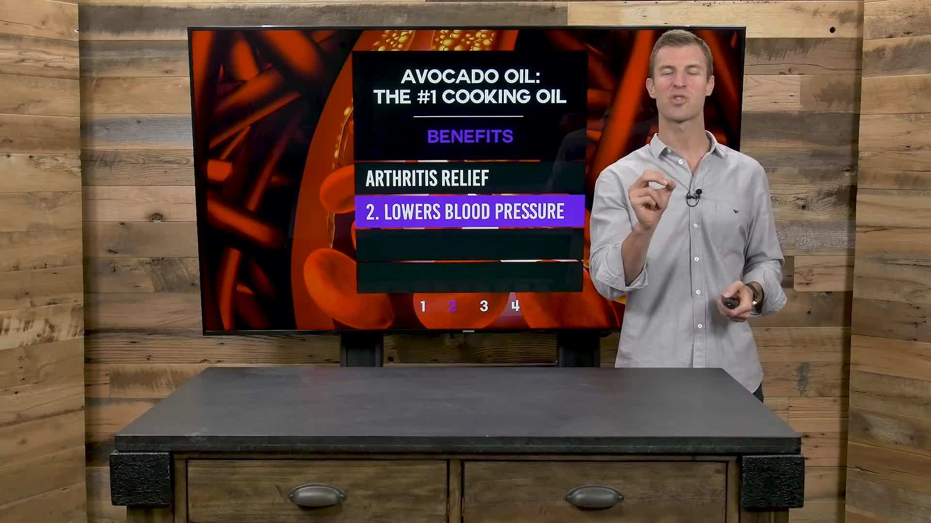 Avocado oil being used in a stir-fry dish