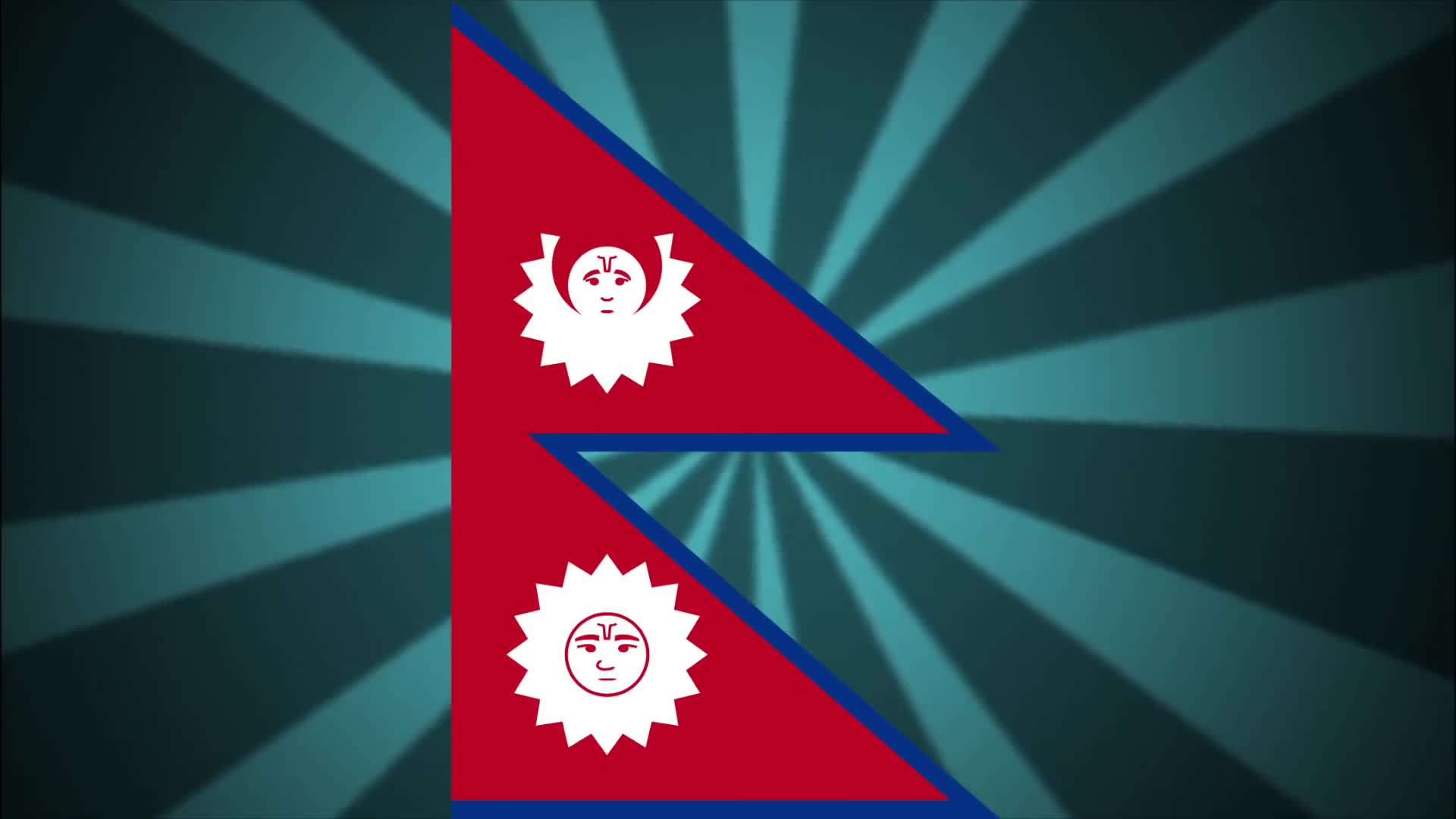 Nepal's flag with its unique shape