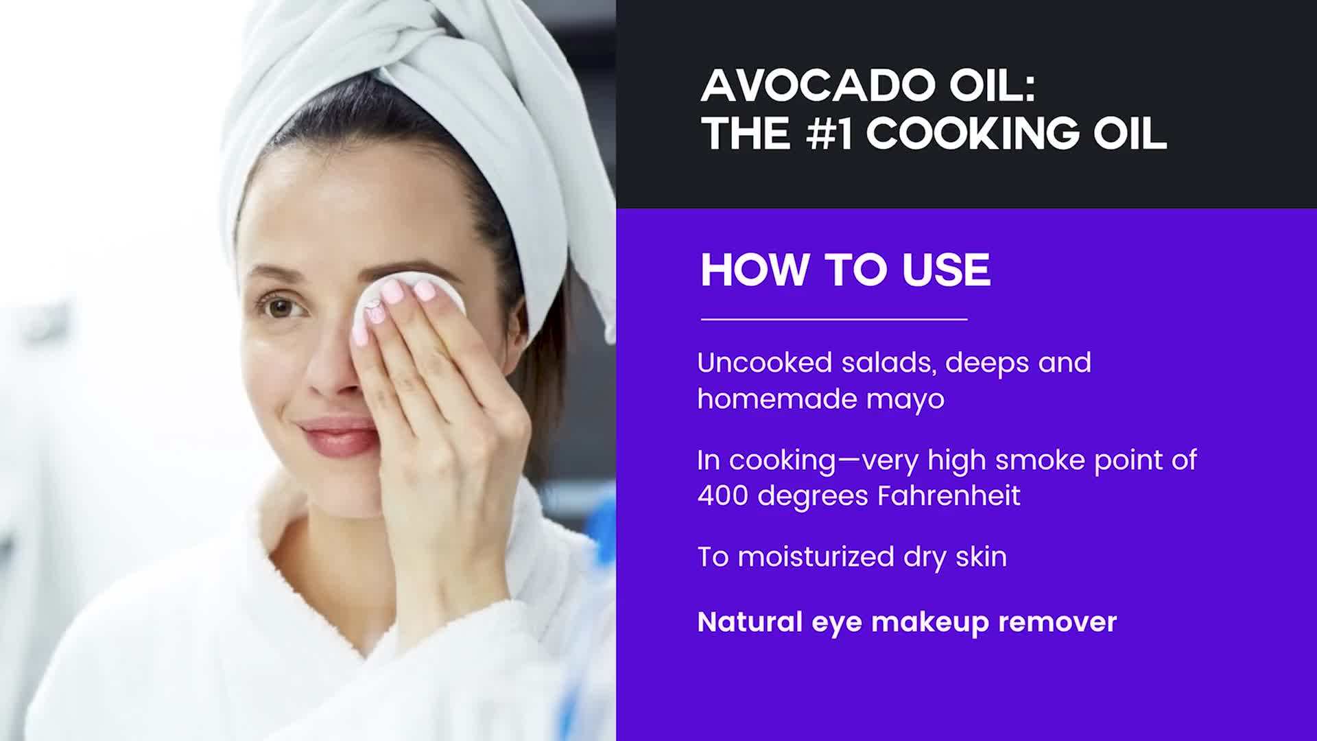 Different brands of avocado oil bottles