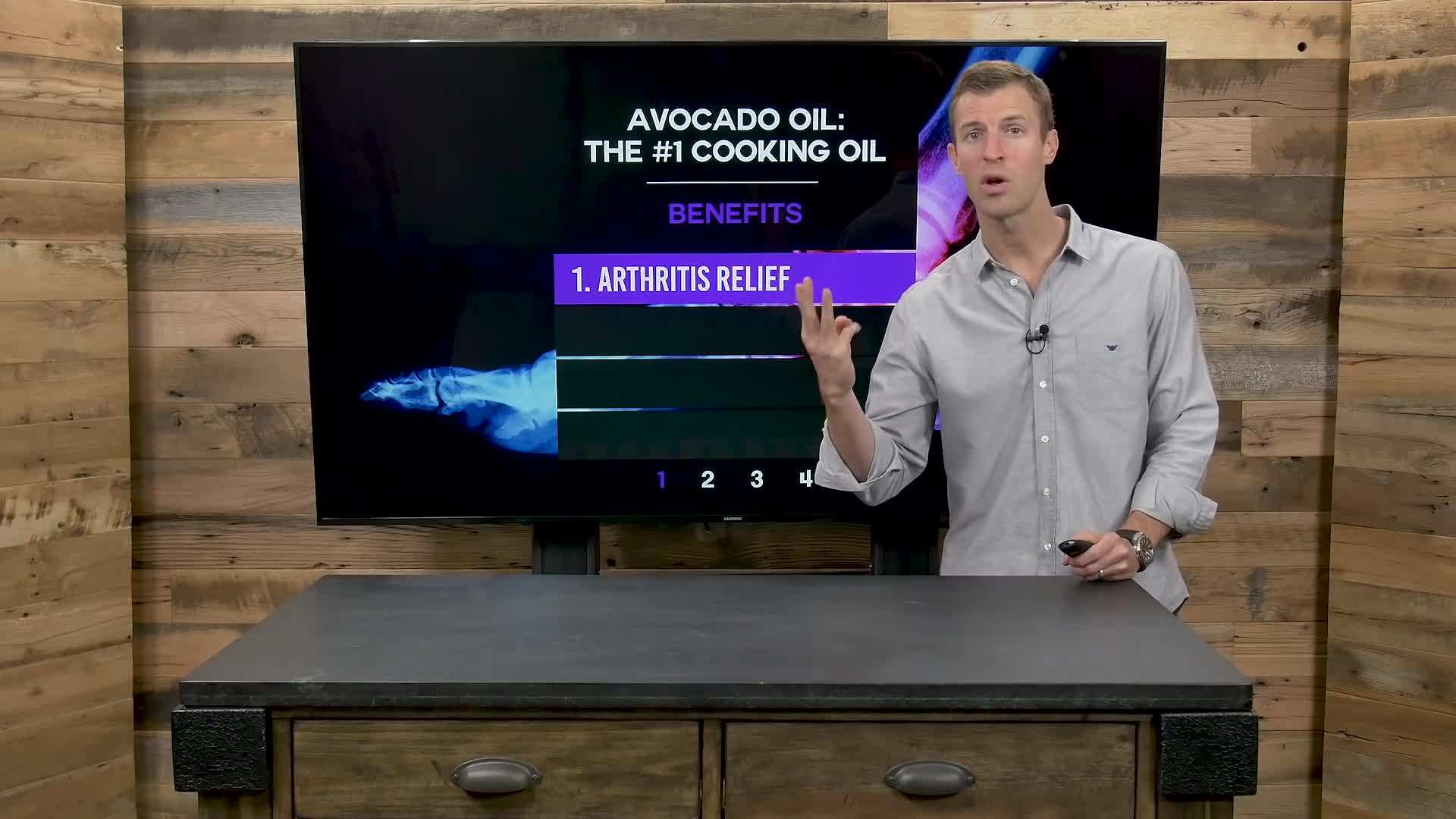 Avocado oil being drizzled on a salad