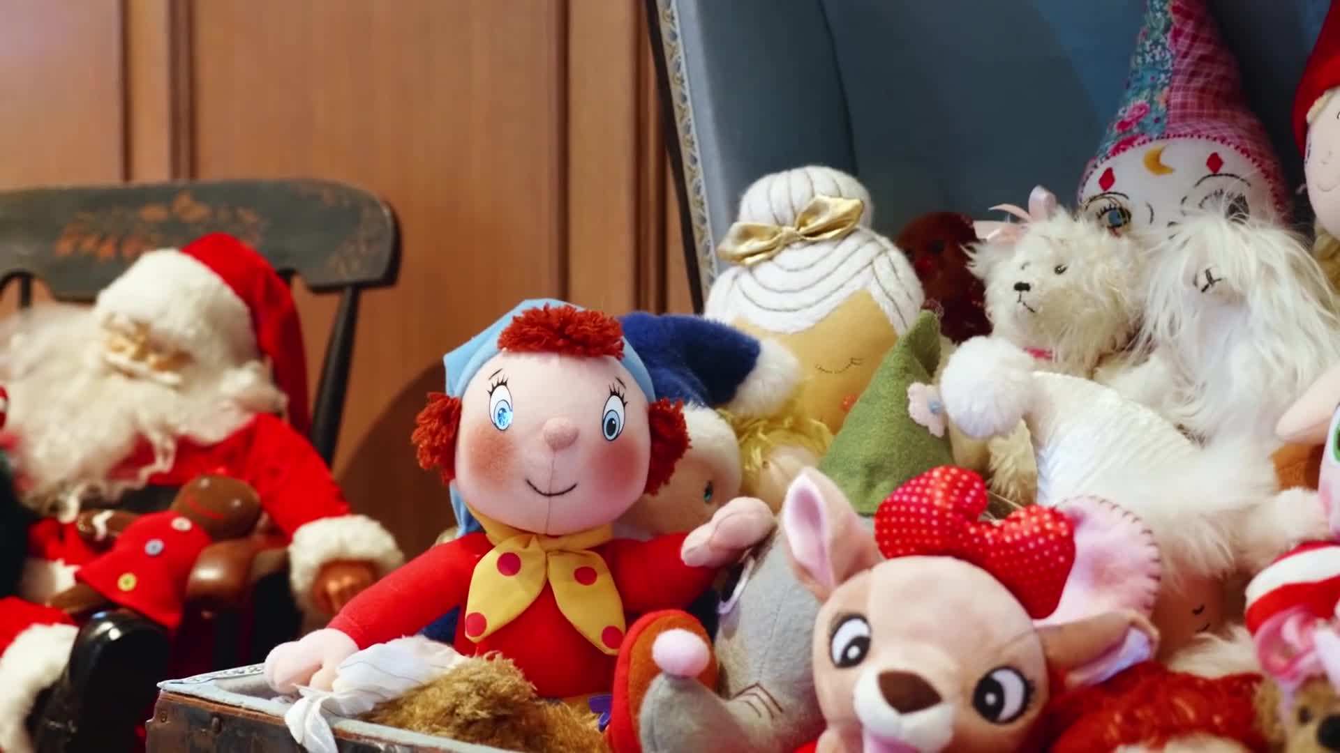 Adorned towering Christmas tree