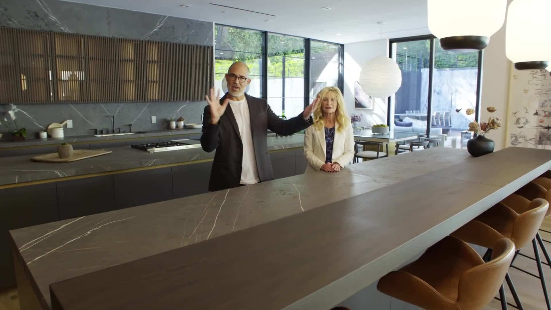 The spacious master bedroom with a luxurious en-suite bathroom