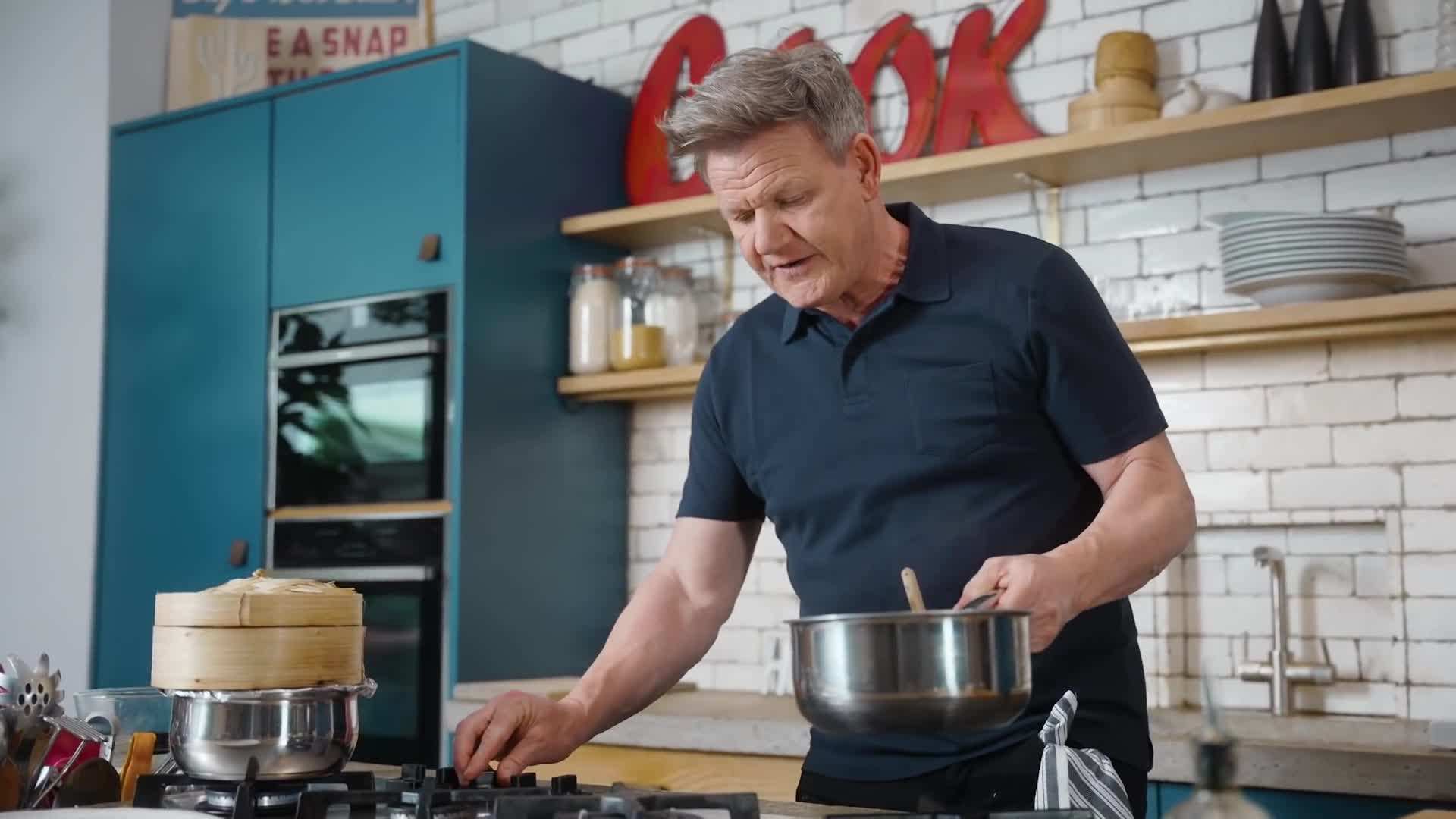 Gordon Ramsay adds spring ingredients to the polenta