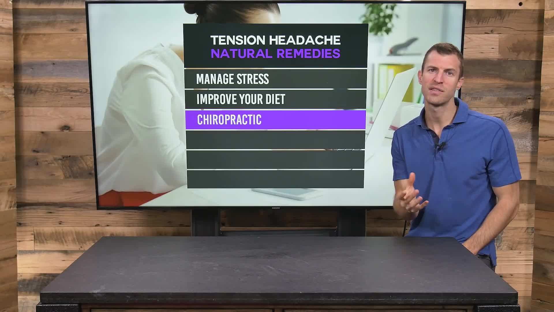 Image of a person practicing yoga to reduce stress and prevent tension headaches