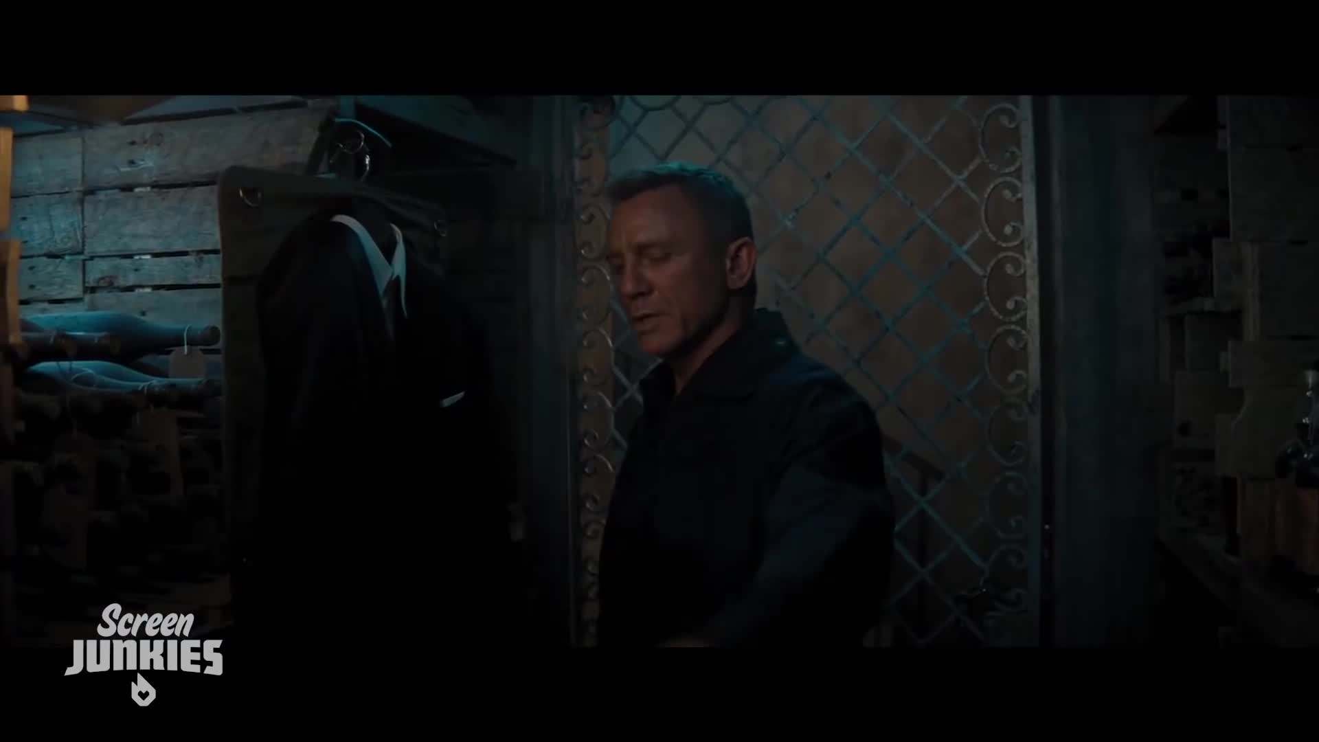 James Bond engaging in a high-speed car chase