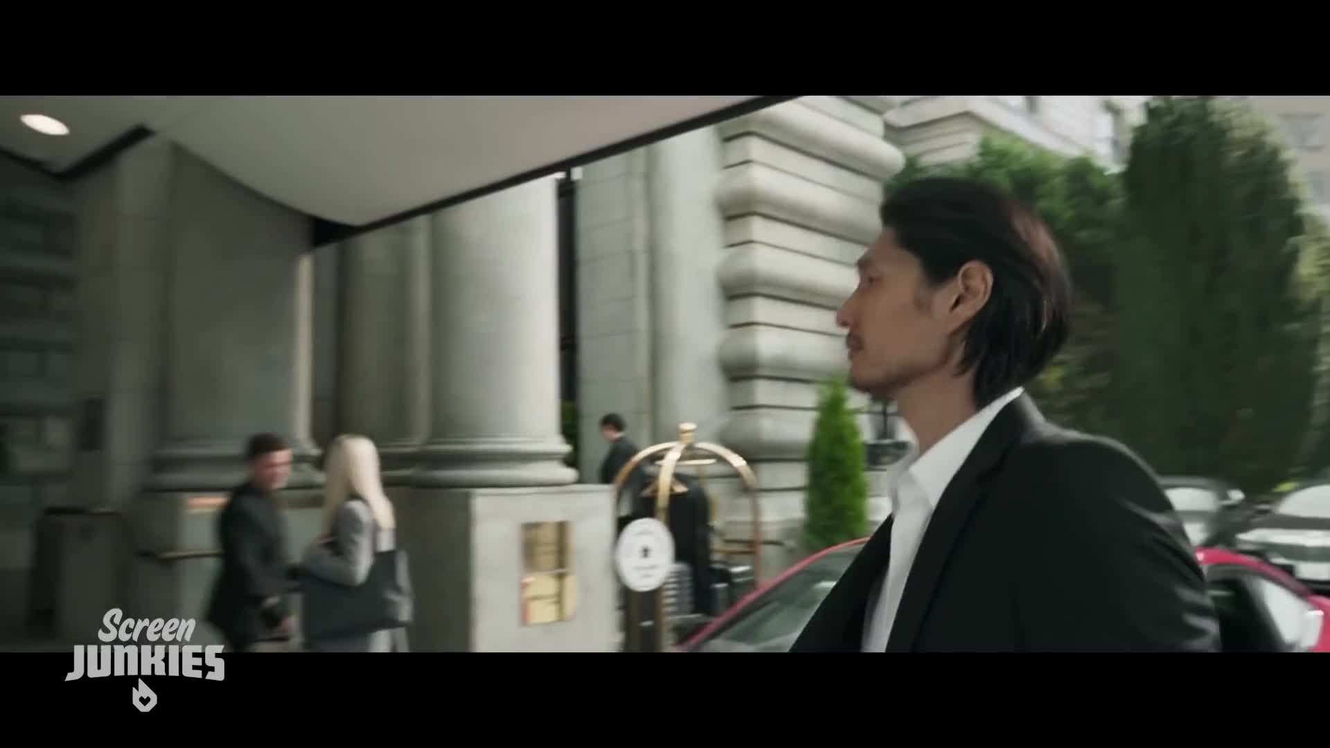 Skilled stylist giving a haircut