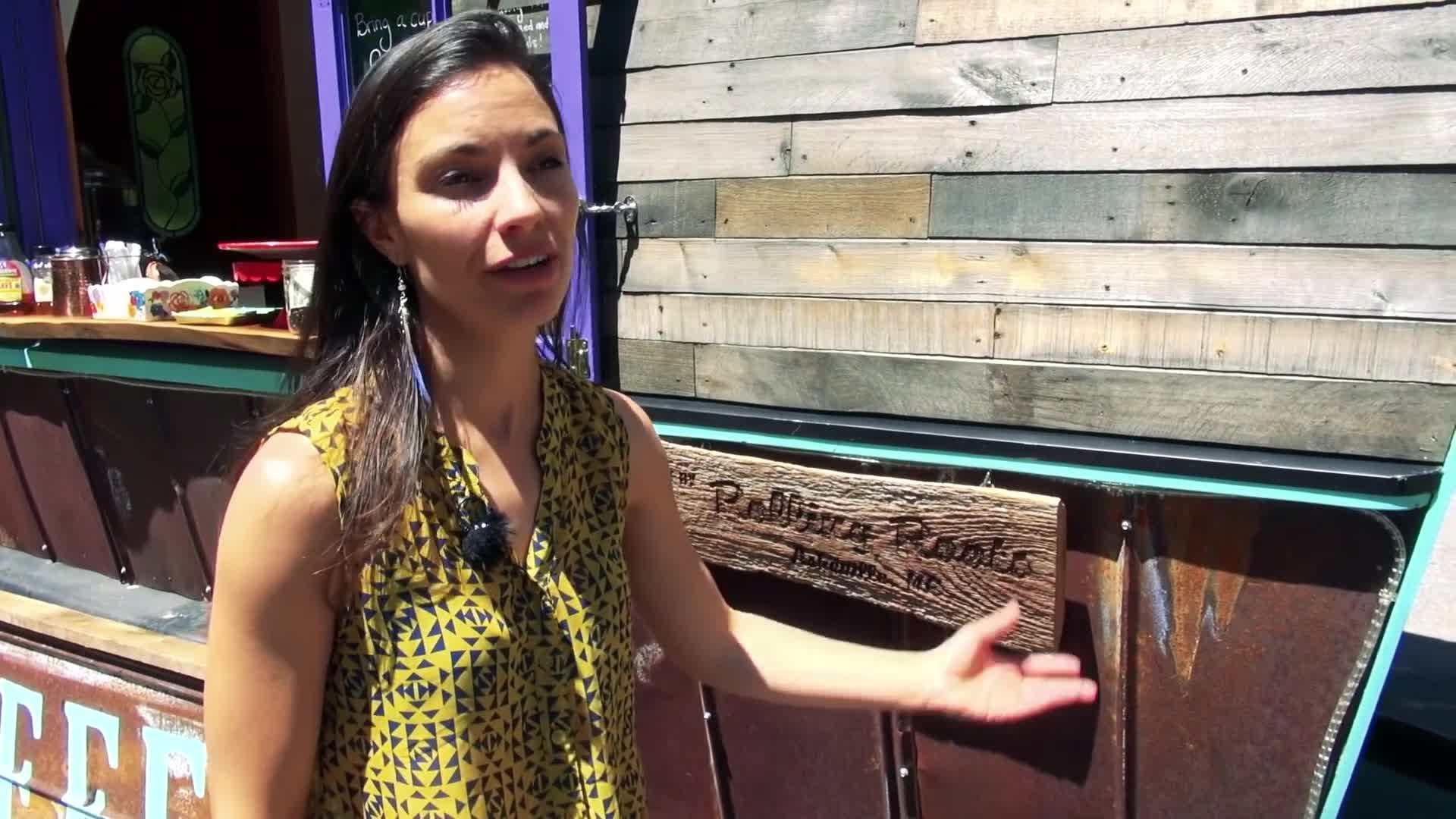 Interior view of the tiny house cafe