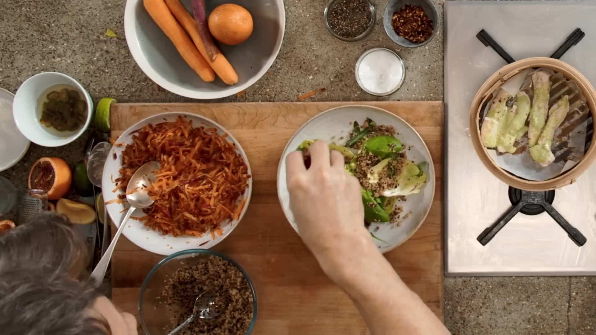 Resting the cooked chicken