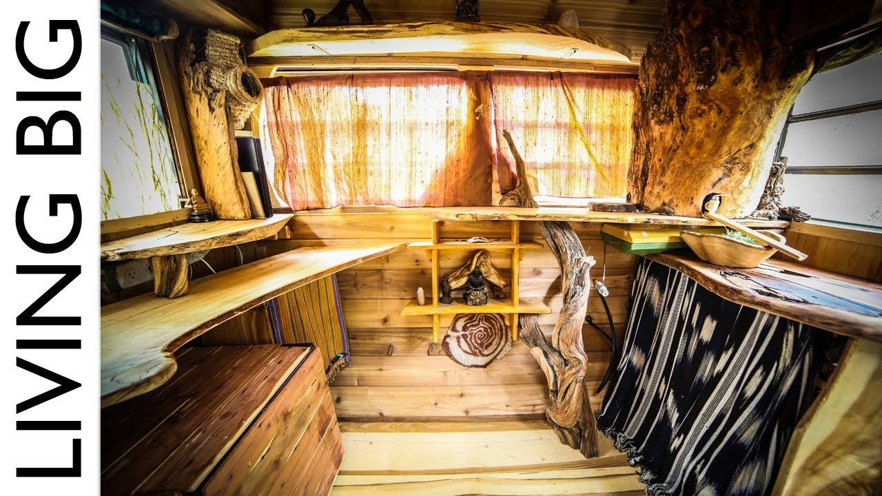 Caravan Converted To Stunning Tiny House For Only $1000!
