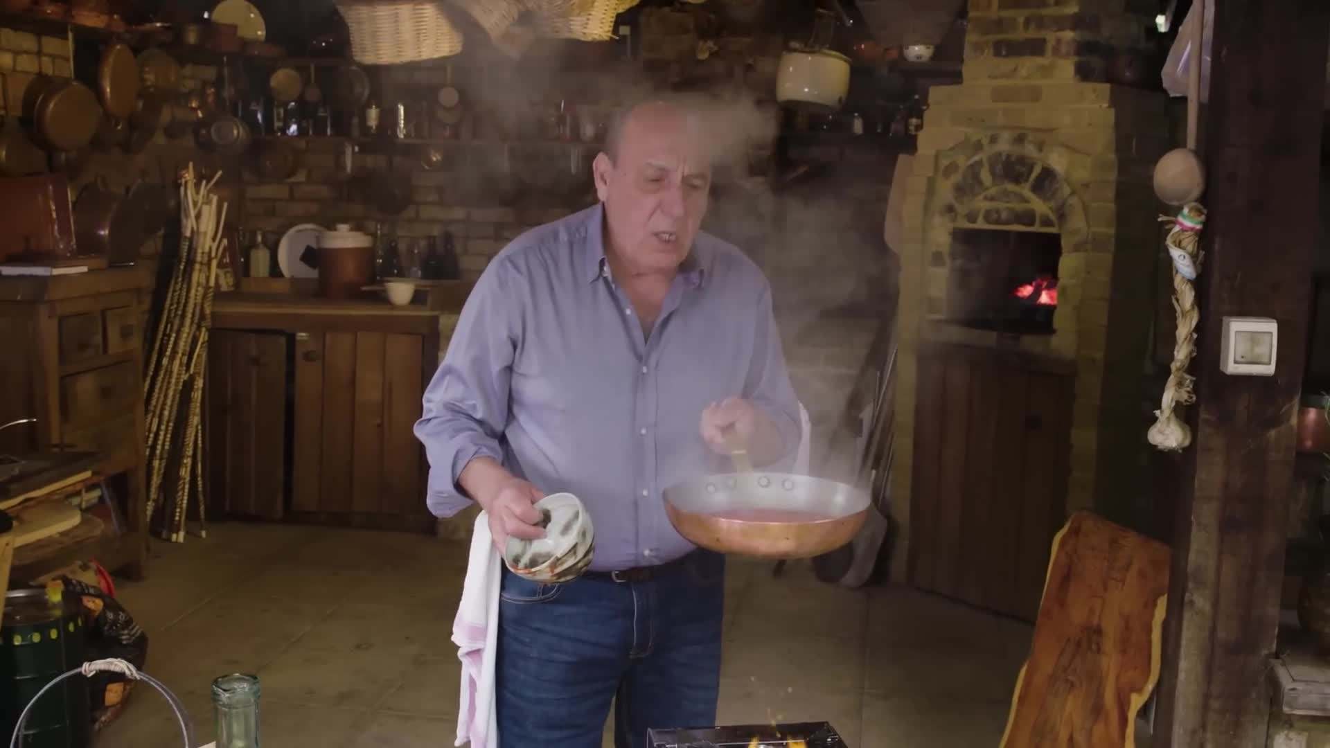 Tossing the gnocchi in a delicious sauce
