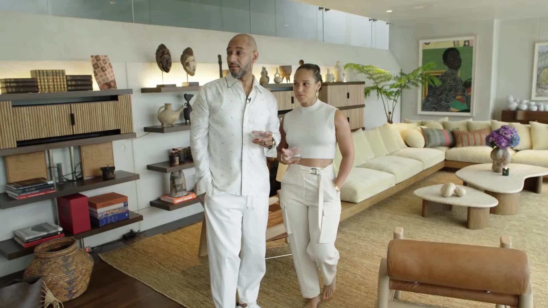 The master suite with a private balcony overlooking the ocean