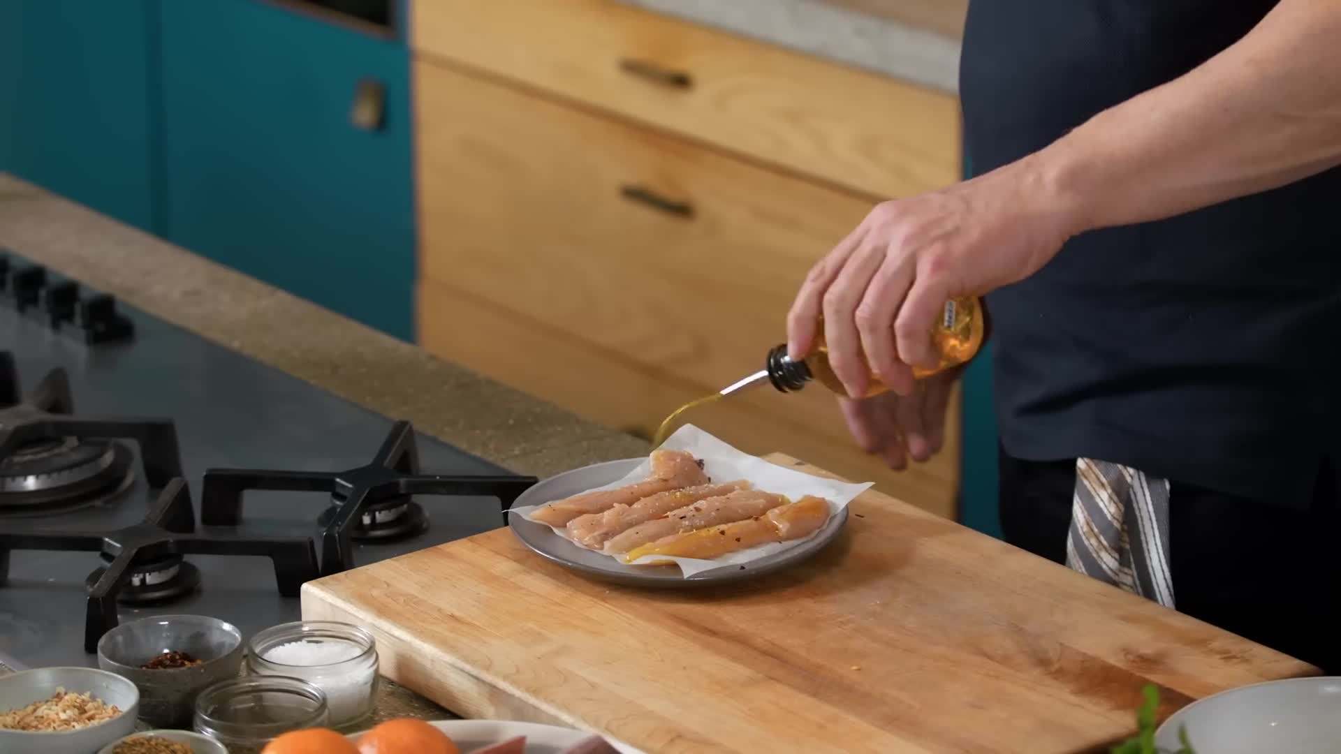 Blending all the ingredients for the mojo sauce