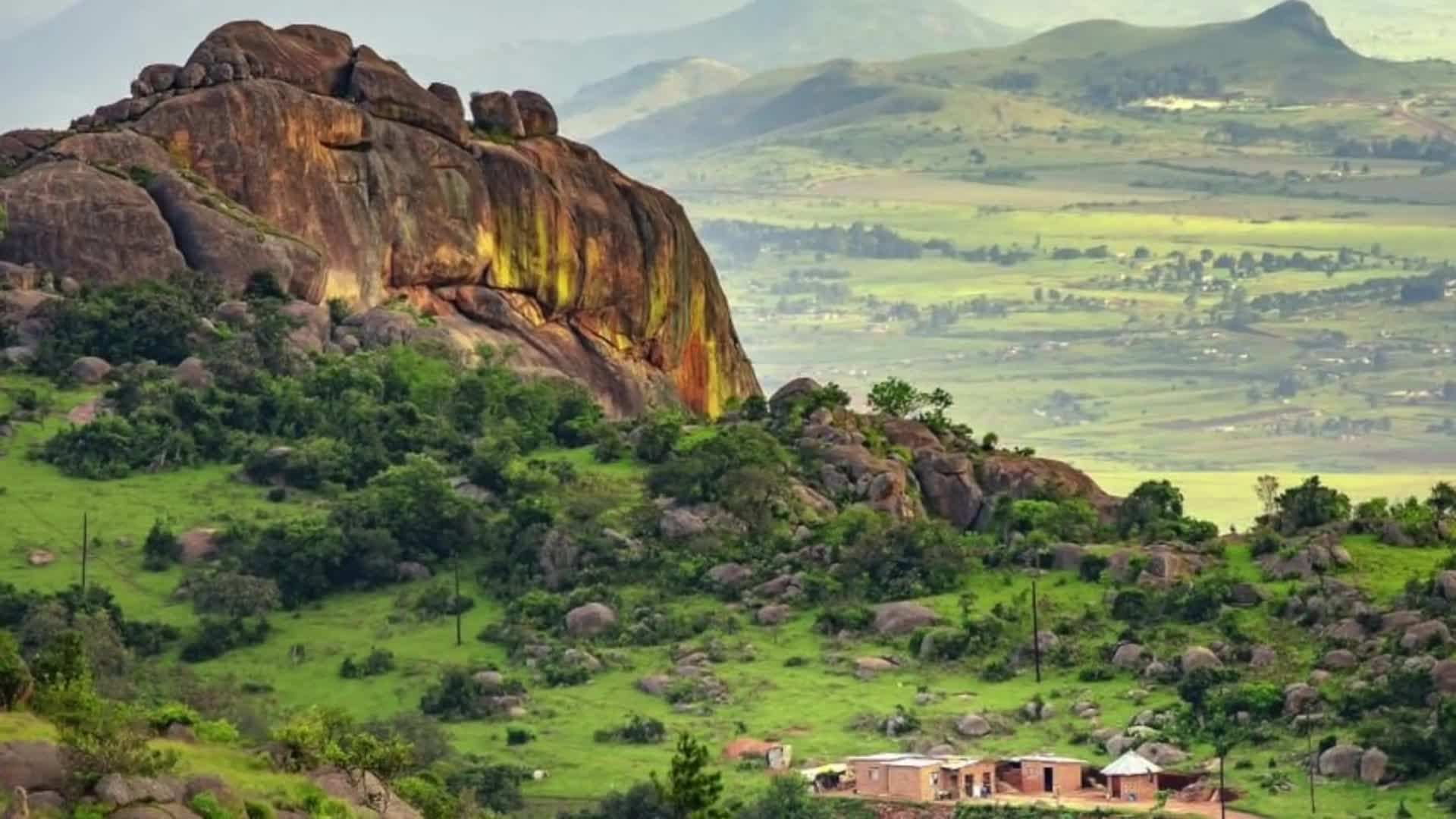 Mozambique flag with the gun symbol