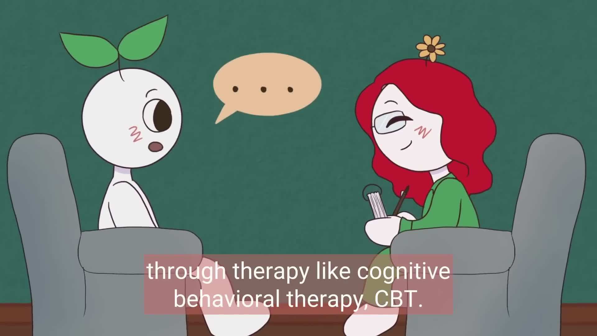 Illustration of a person breaking free from chains