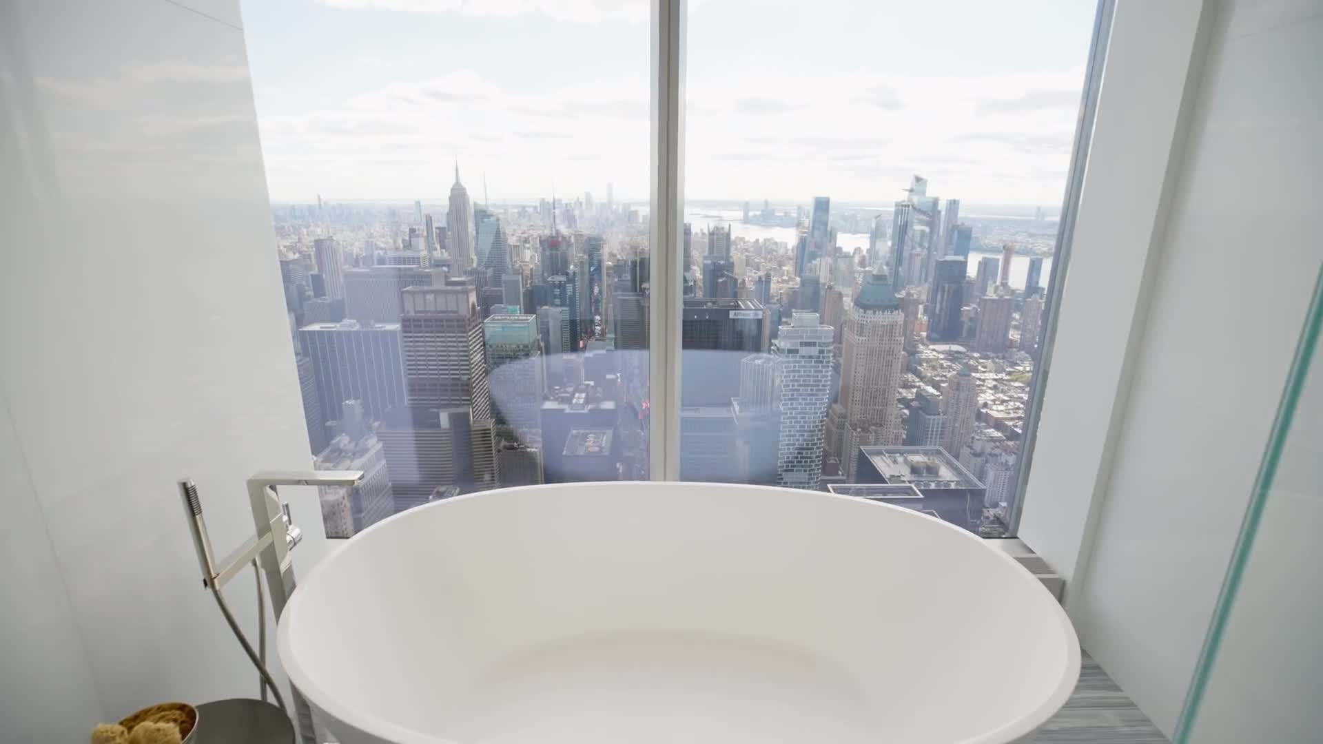 Luxurious amenities like a rooftop garden