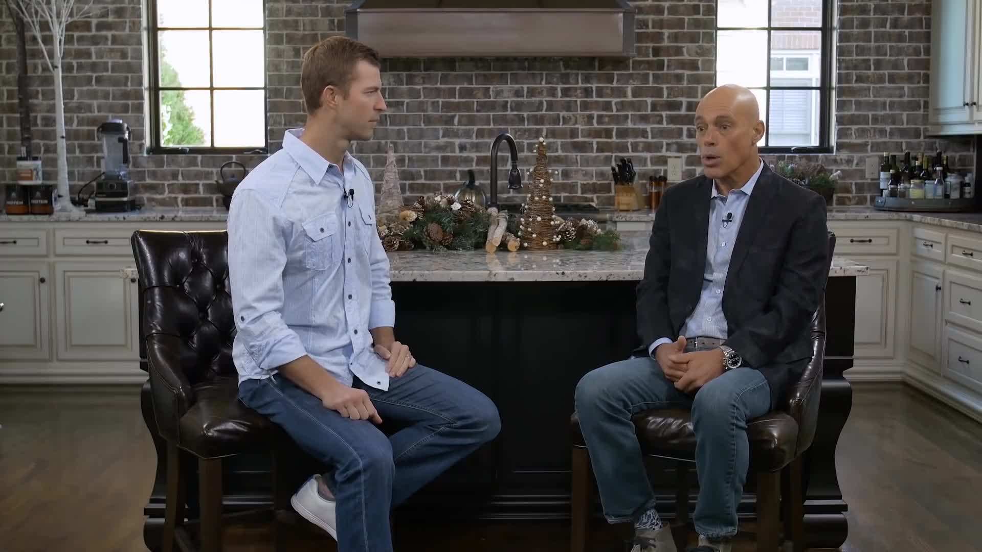 Man practicing posture exercises