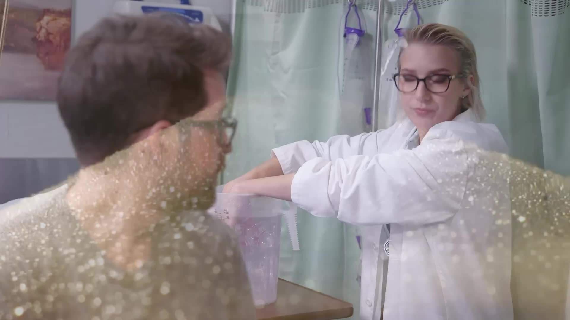 doctor correcting patient's self-diagnosis