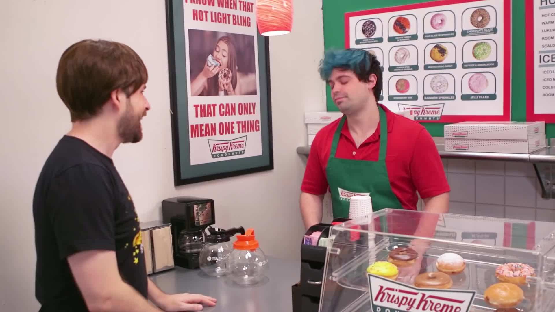 Ian and Anthony filming a skit in their bedroom