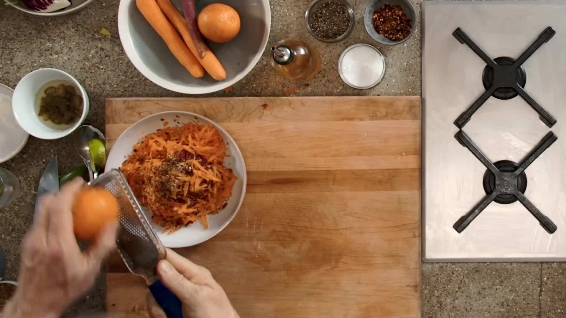 Grilling the chicken