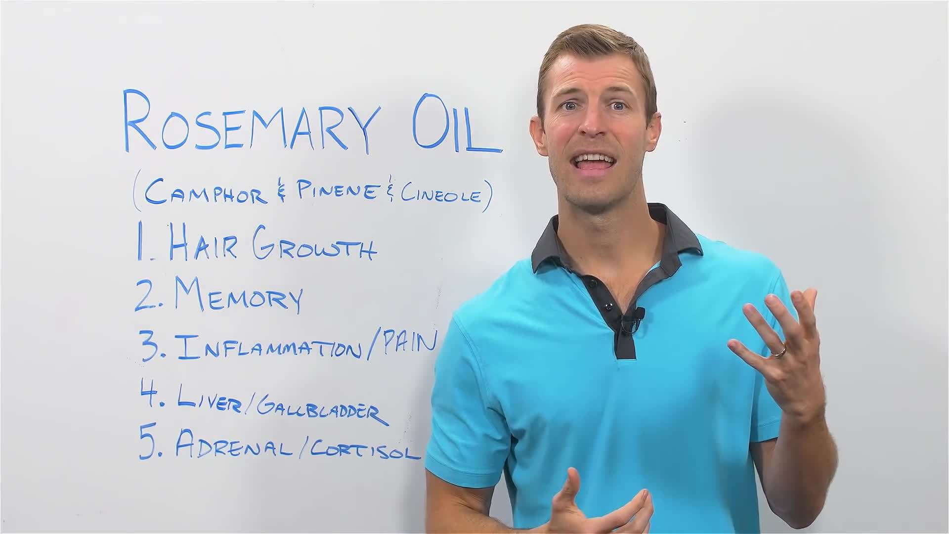 Rosemary essential oil can be diffused to improve focus and concentration