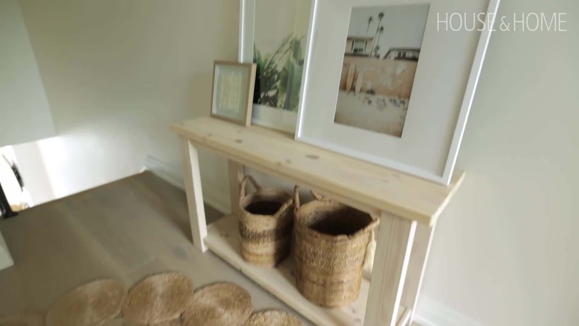 Rattan chairs and seashell-inspired accessories