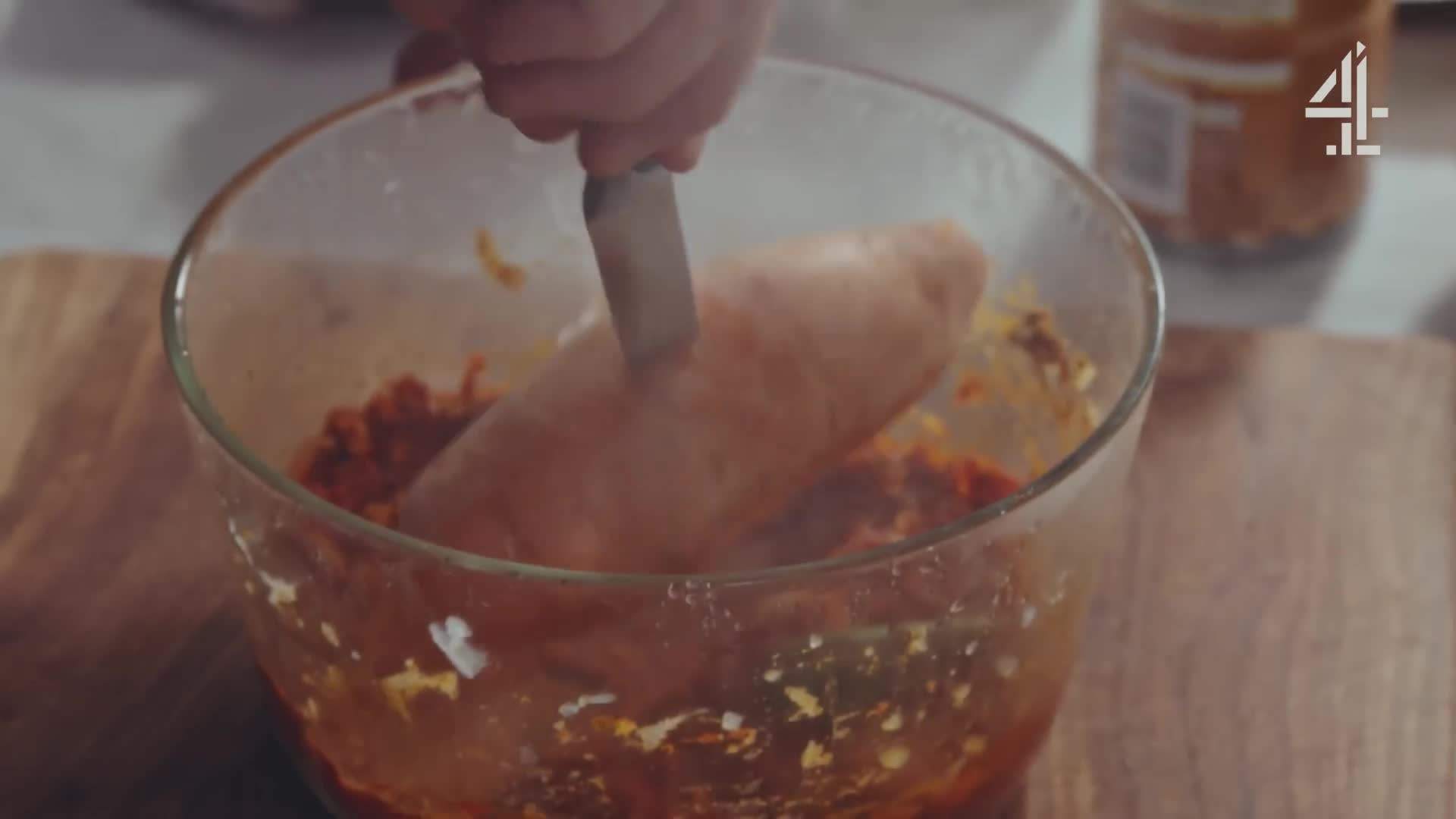 Close-up of a steaming bowl of microwave veggie curry