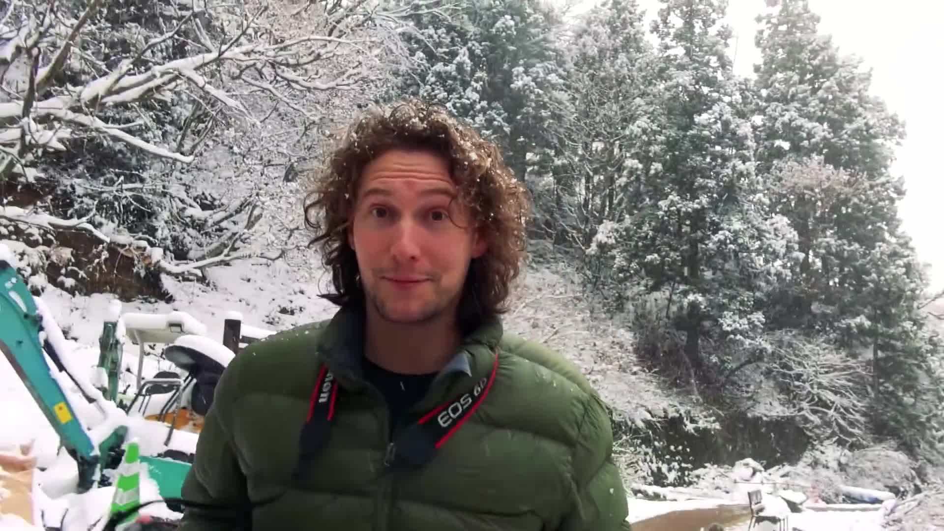 Snow Monkey bathing in hot spring
