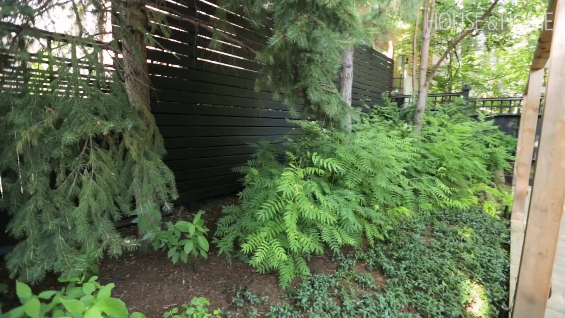 Landscape architect Joel Loblaw discussing the design elements of the urban garden