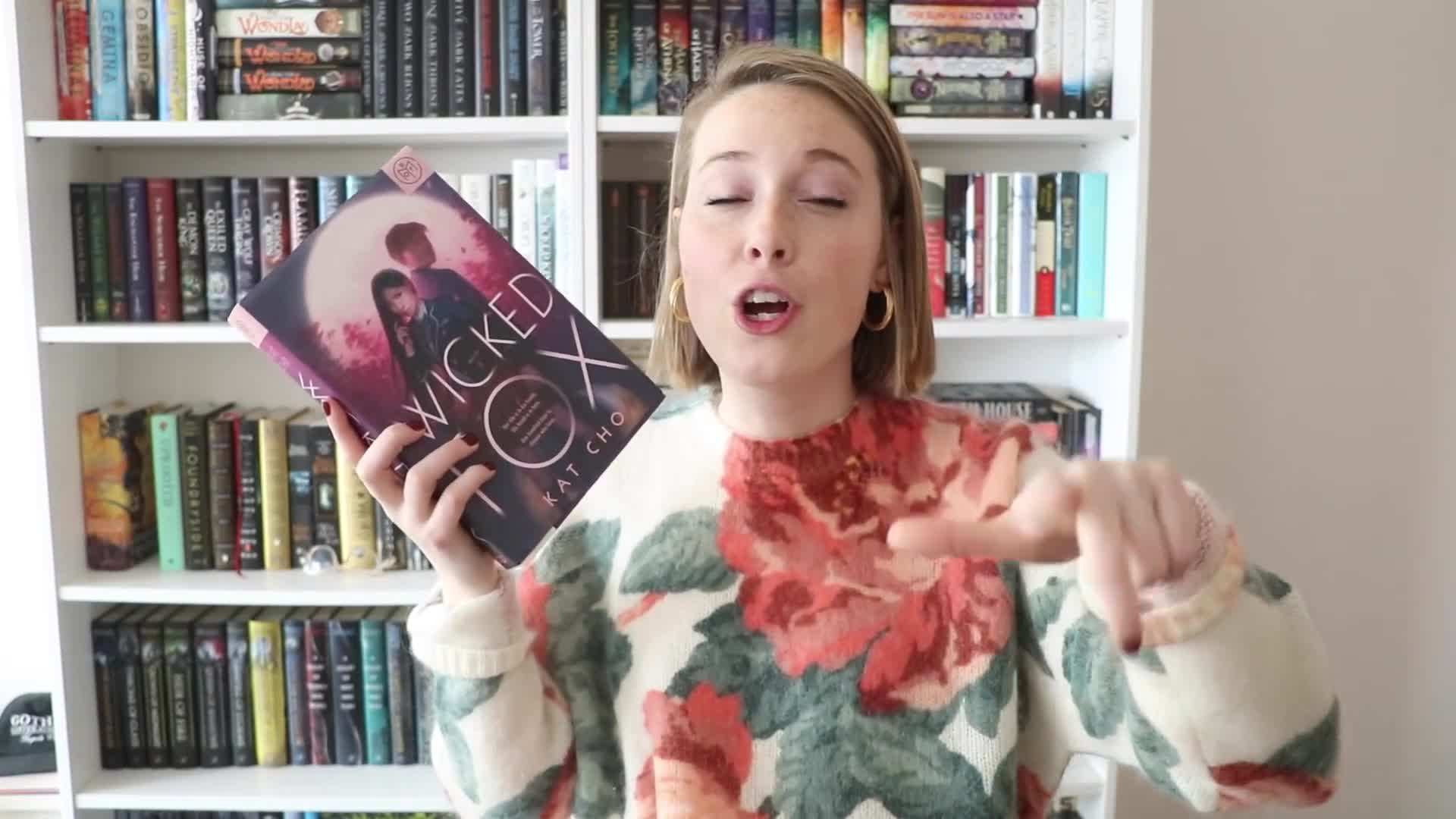 Romance novels on a bookshelf