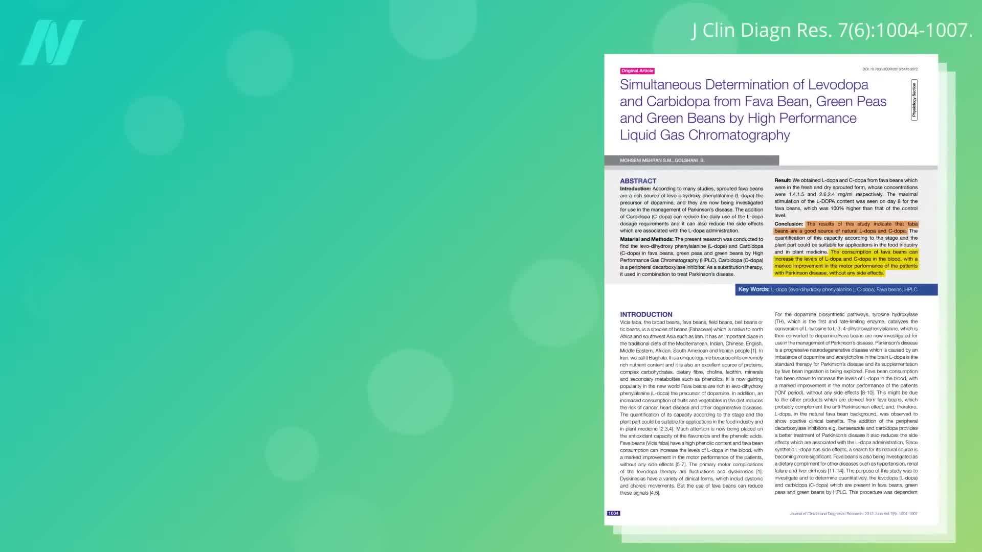 Illustration depicting the effects of fava beans on Parkinson's symptoms