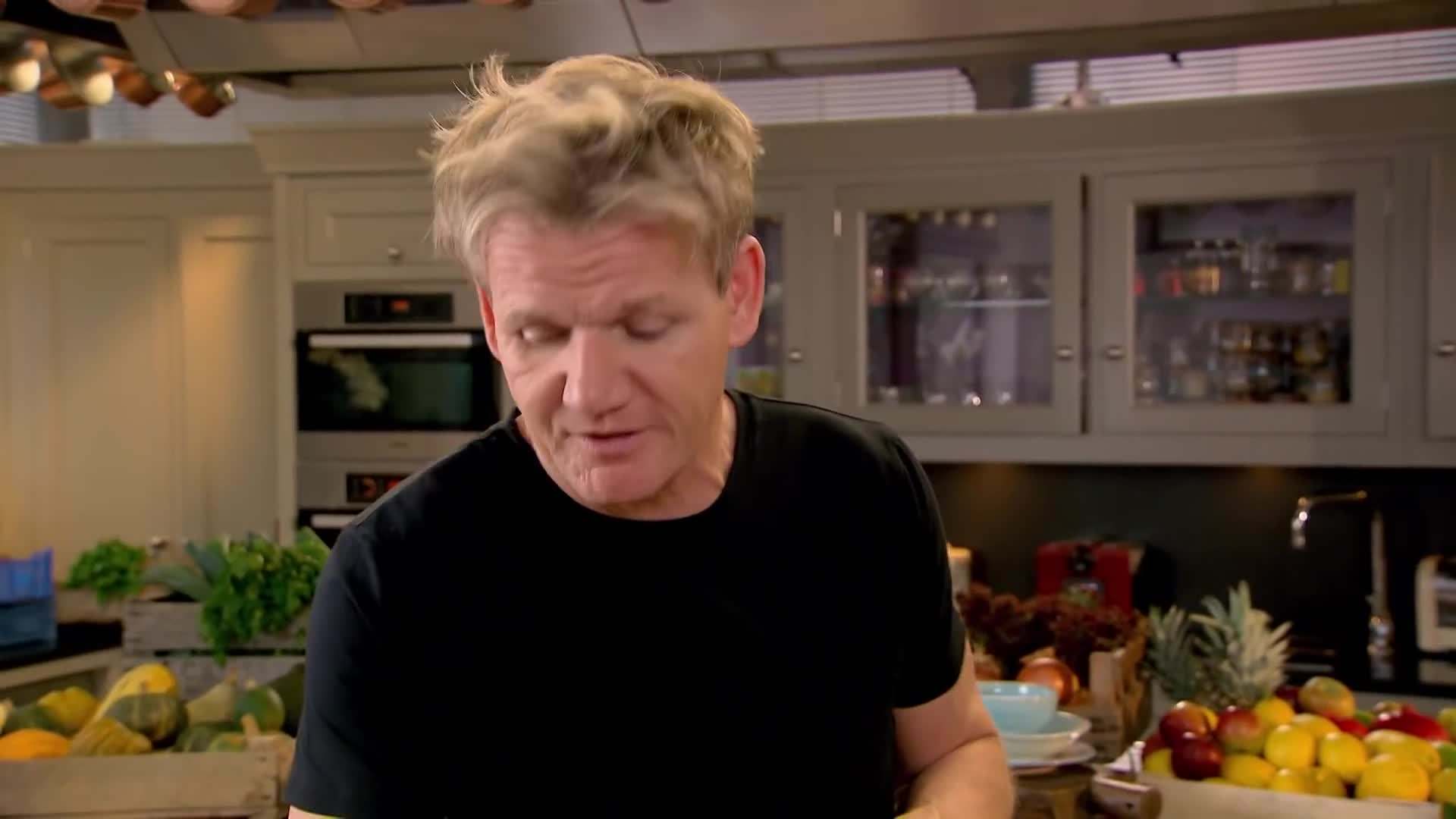 Gordon Ramsay showcasing seasonal ingredients