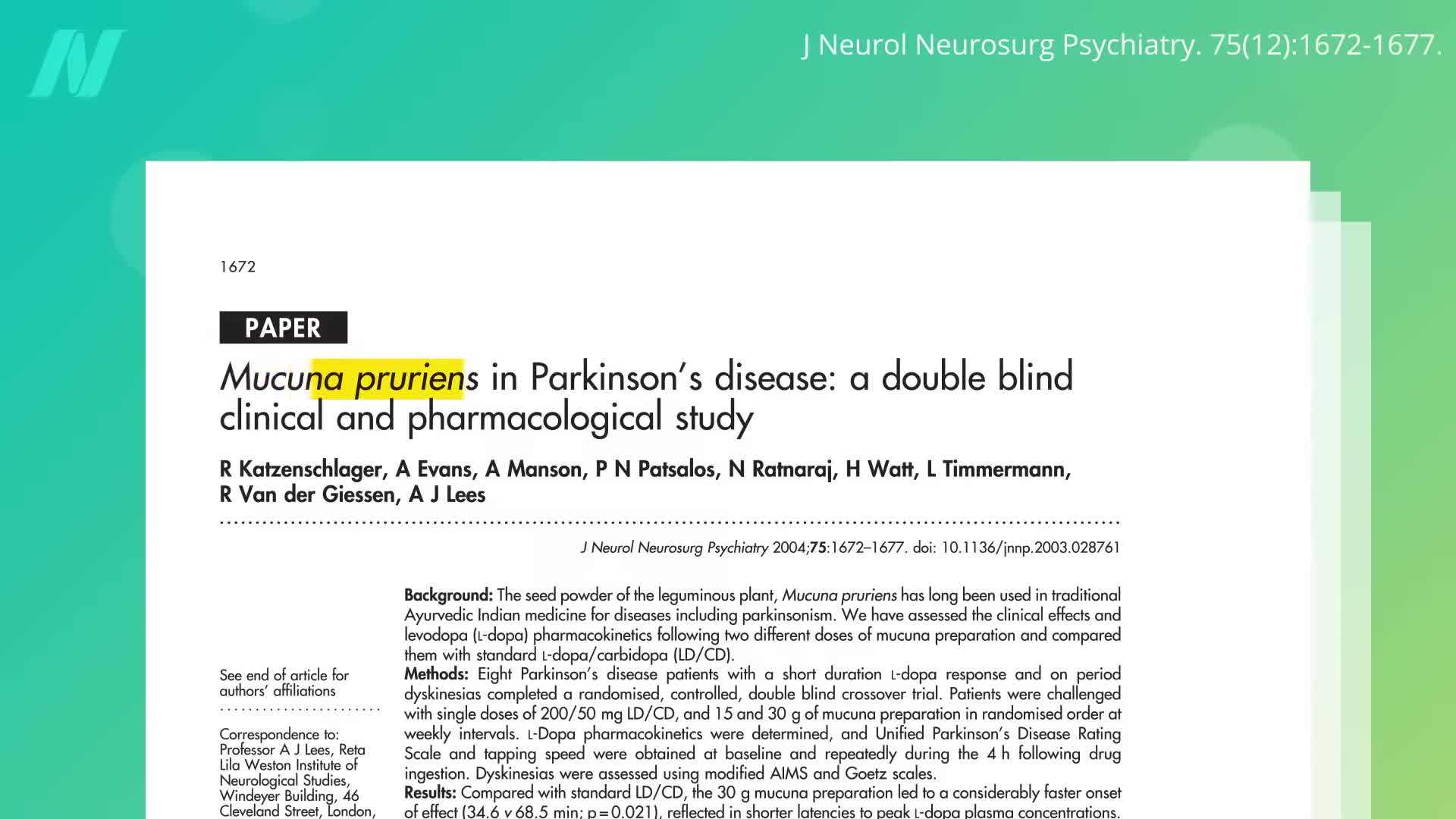 Velvet beans are a natural source of levodopa