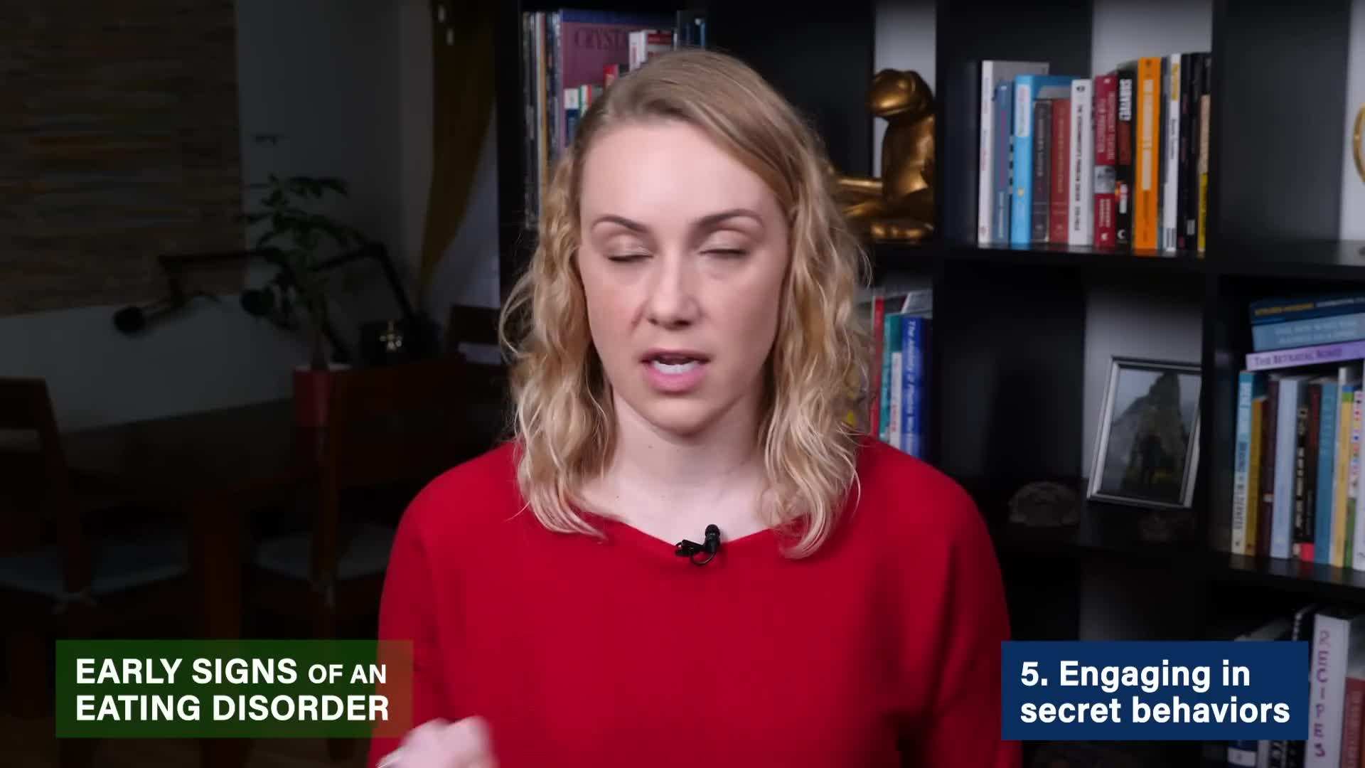 Illustration: A person looking at themselves in a distorted mirror