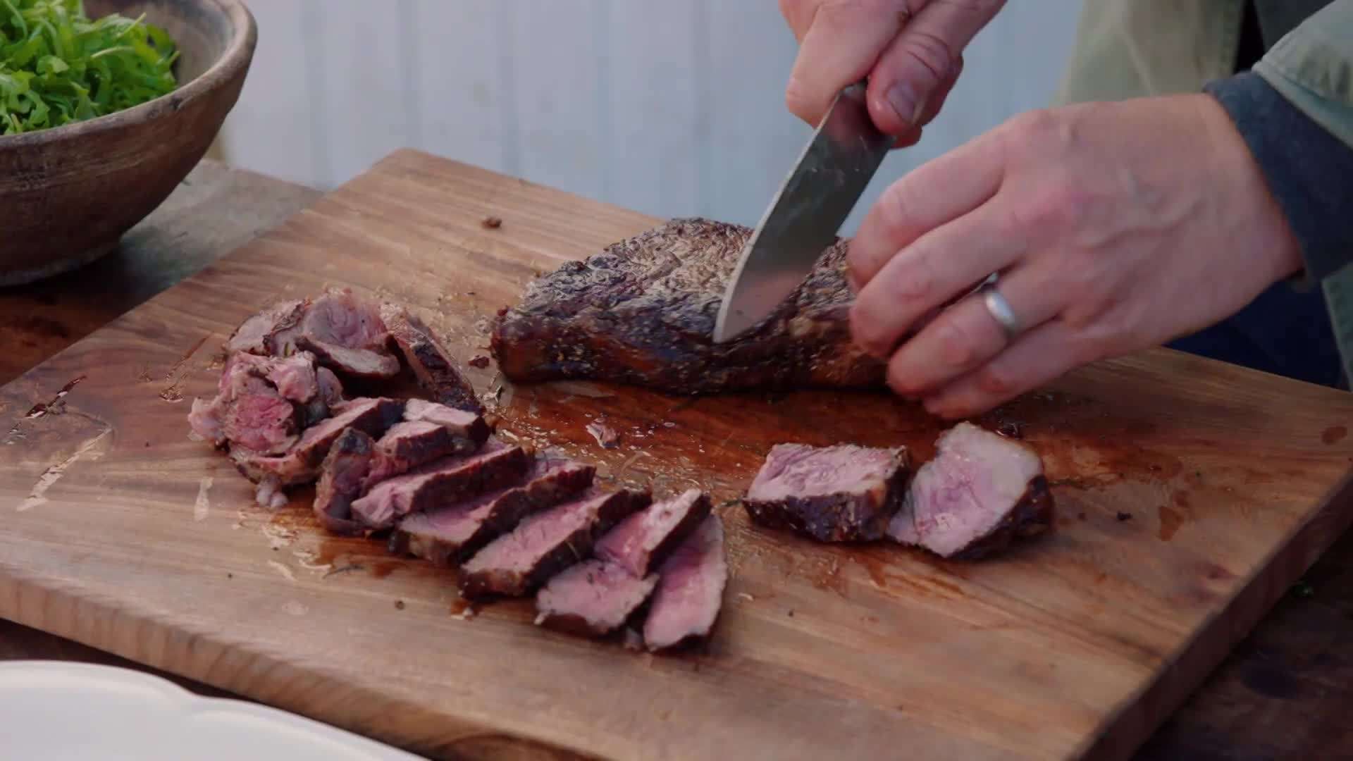 Grilling the T-bone Steak