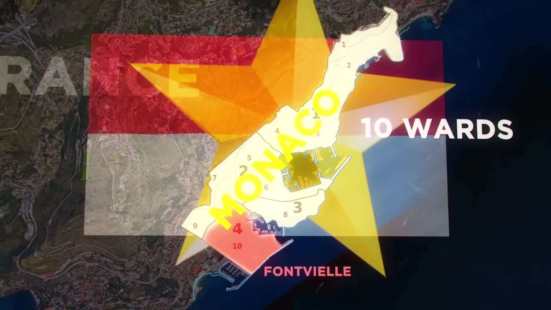 Aerial view of Monaco's coastline