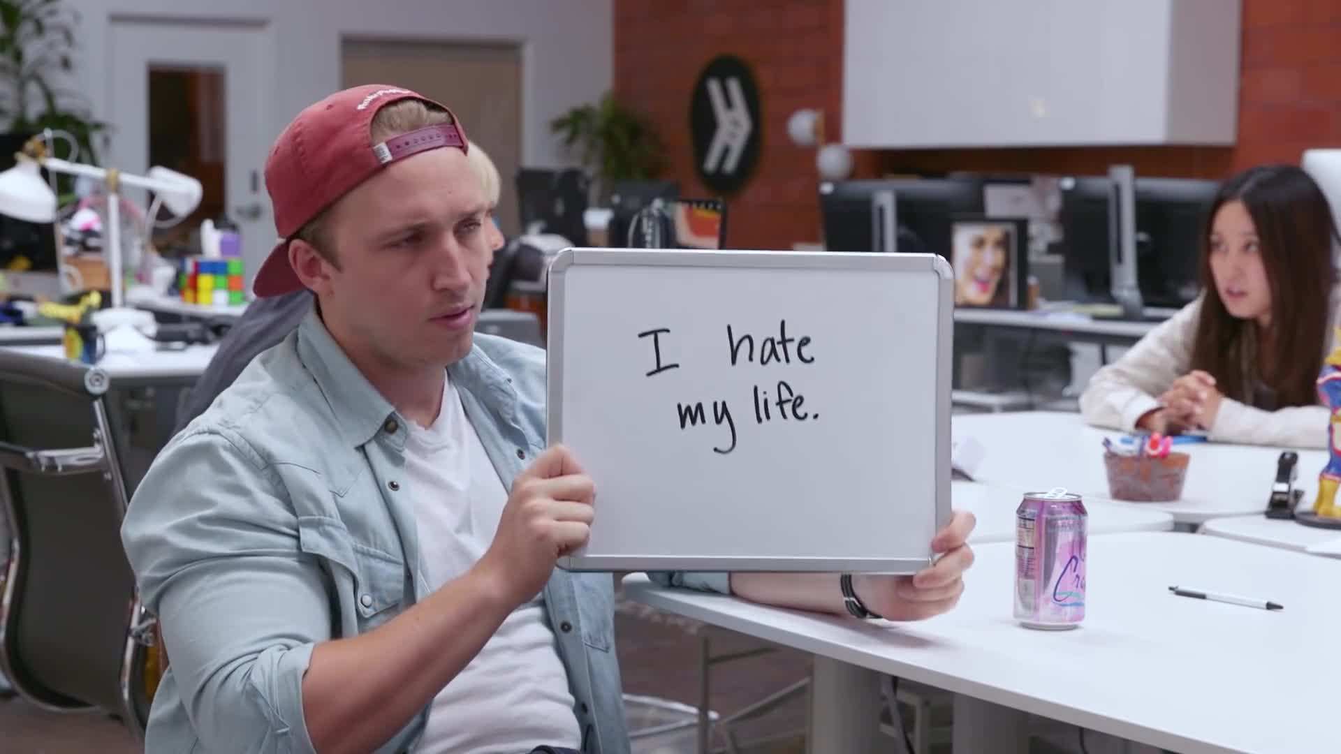 Close-up of Shayne Topp trying to speak without success