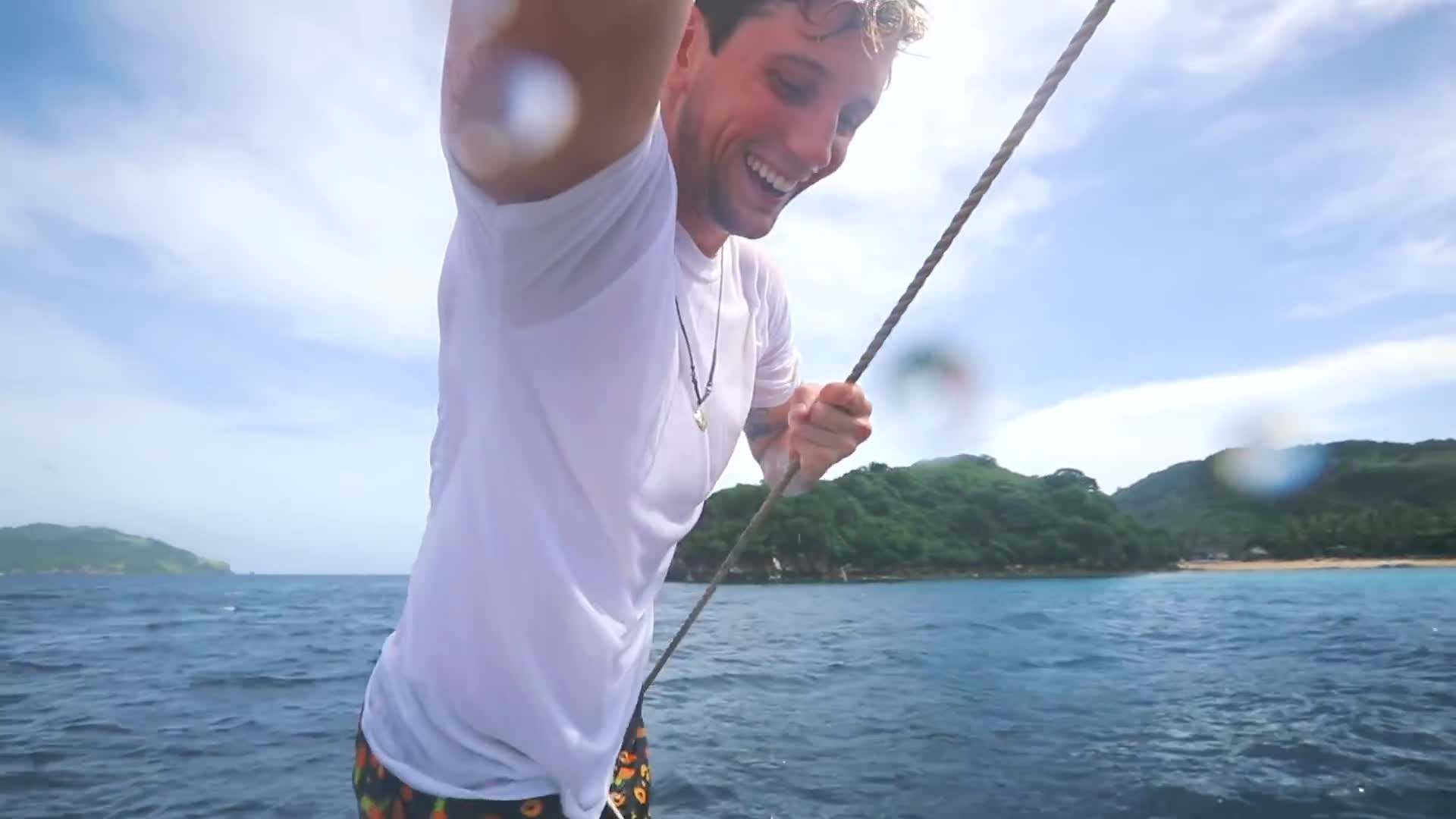 Crystal-clear waters of Cobrador Island