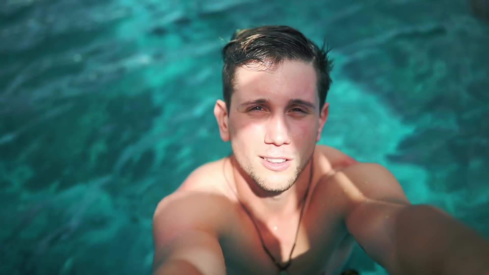 Aerial view of the bluest water in Romblon