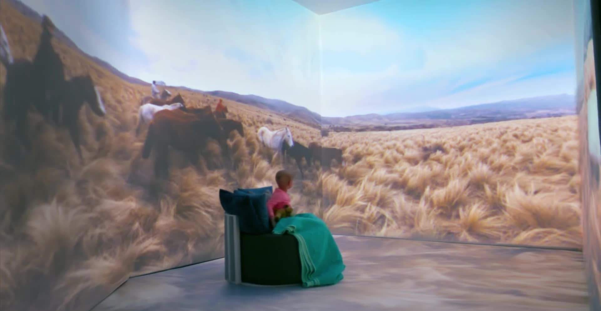 Children virtually exploring the Colosseum in Rome