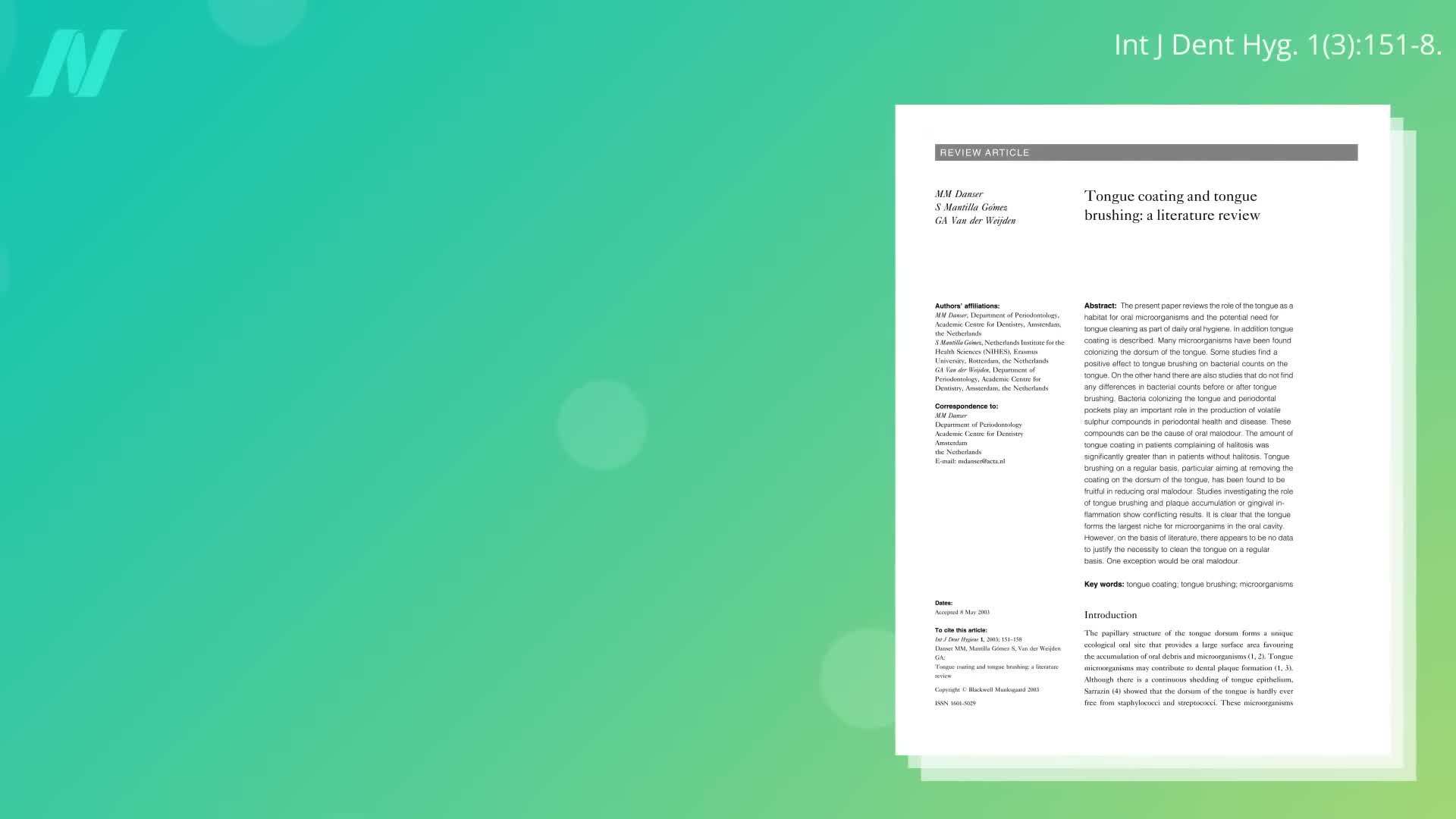 Tongue brushing can help reduce bad breath