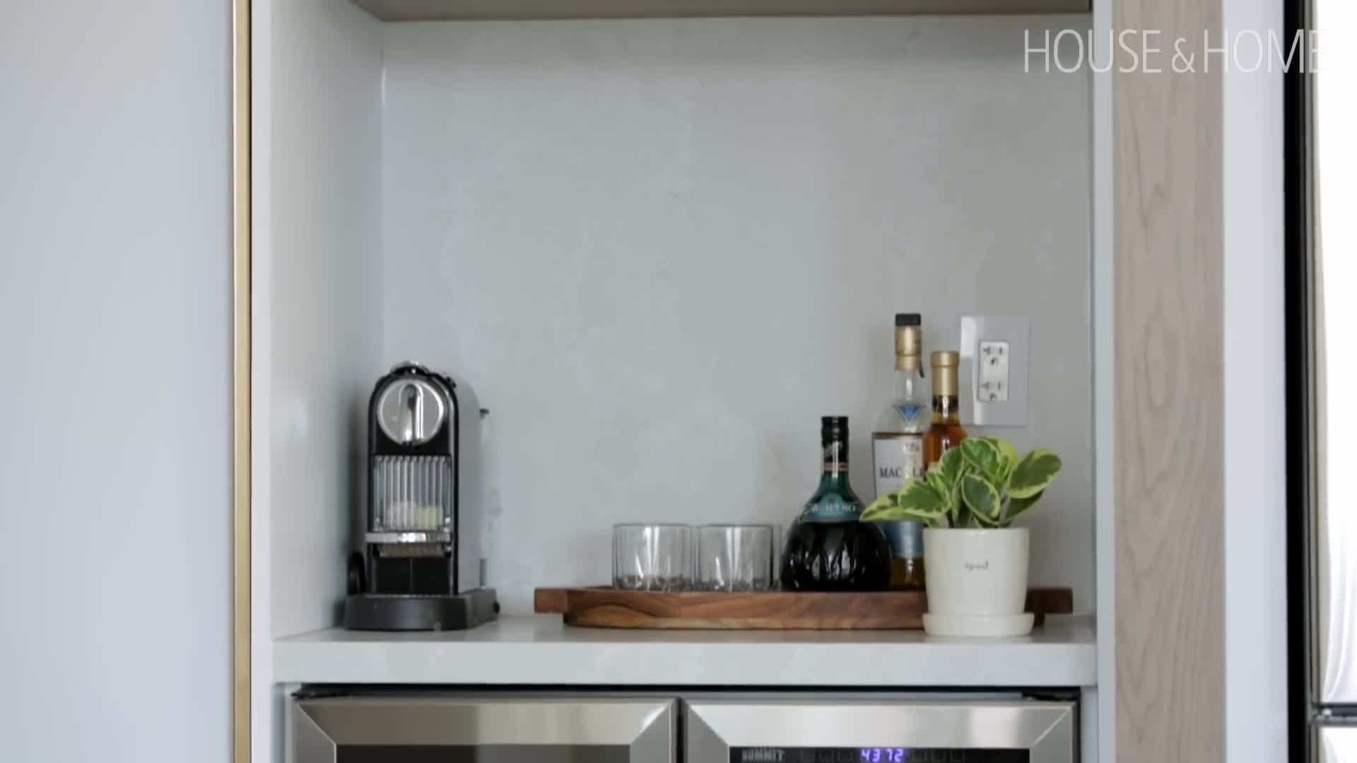 Before and after transformation of the kitchen layout