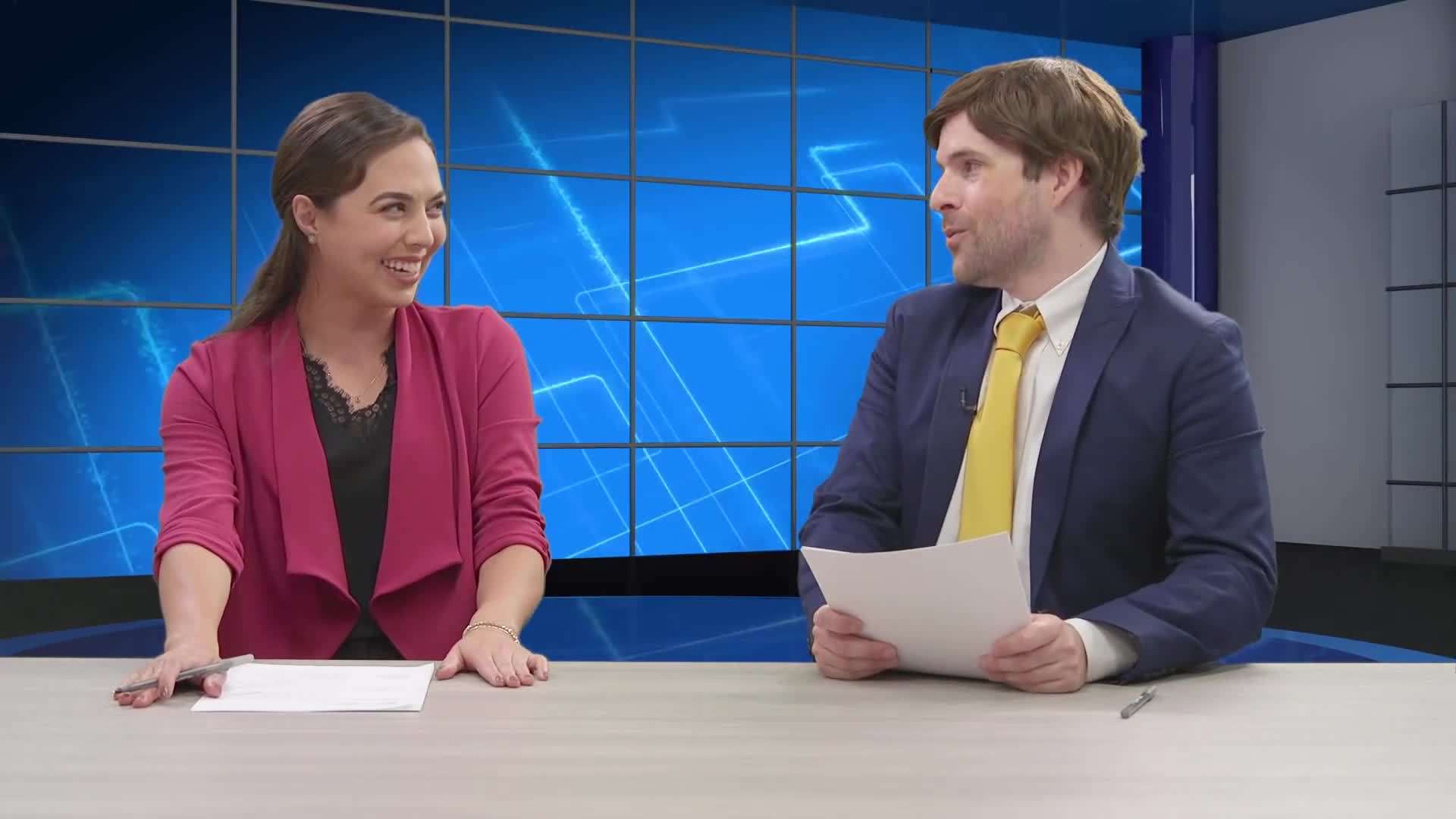 Anchors Meredith Waters and Roger Grabbett