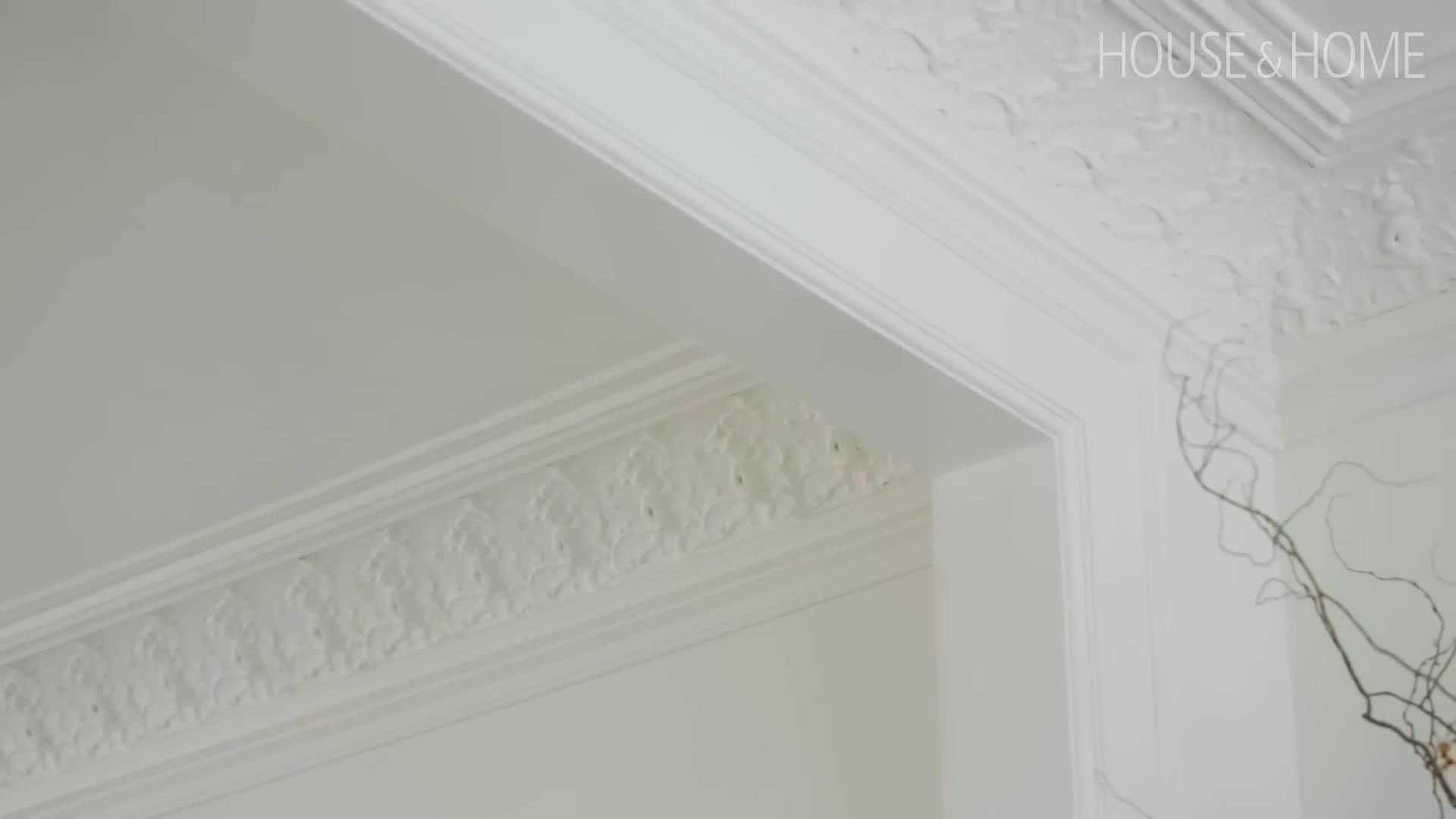 The fireplace with a faux finish of stone